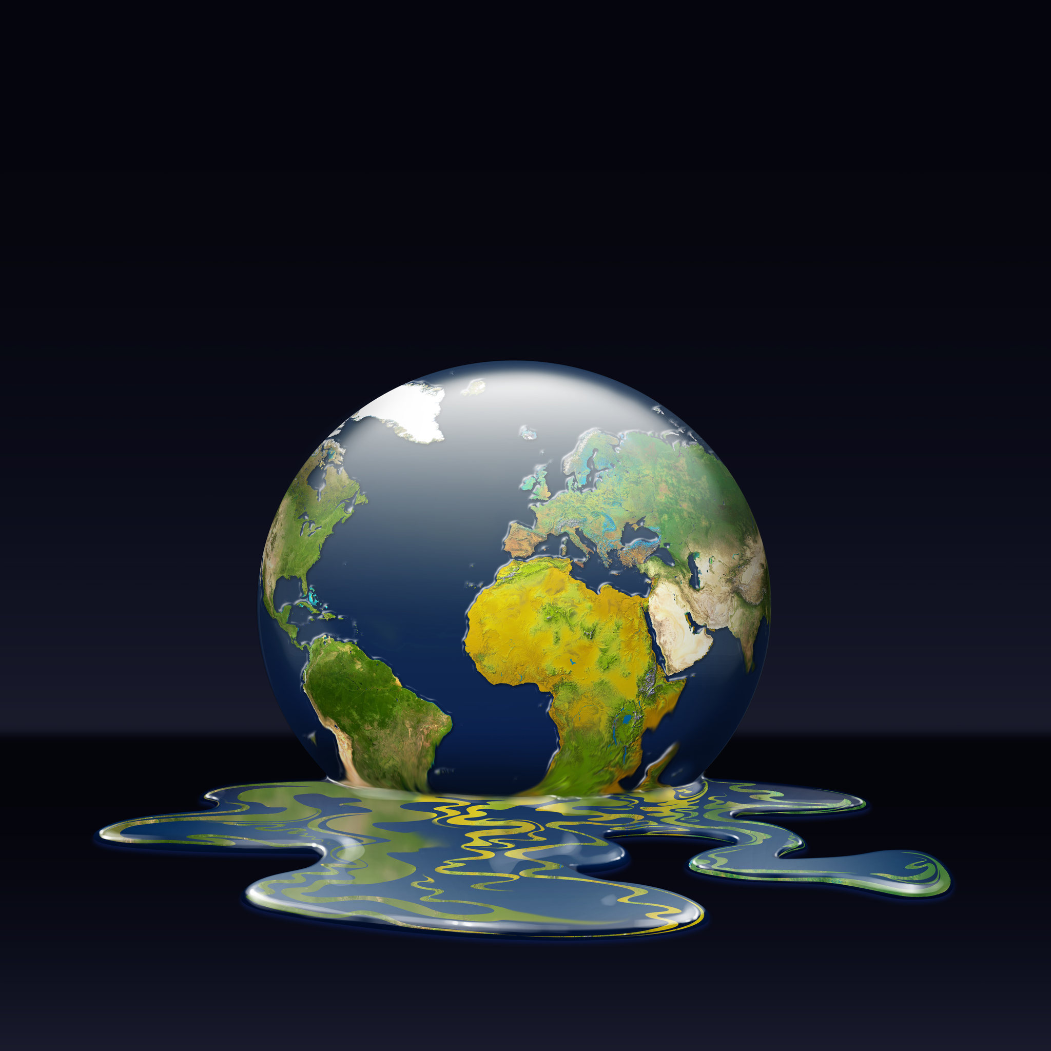 融化的地球代表环境毁损