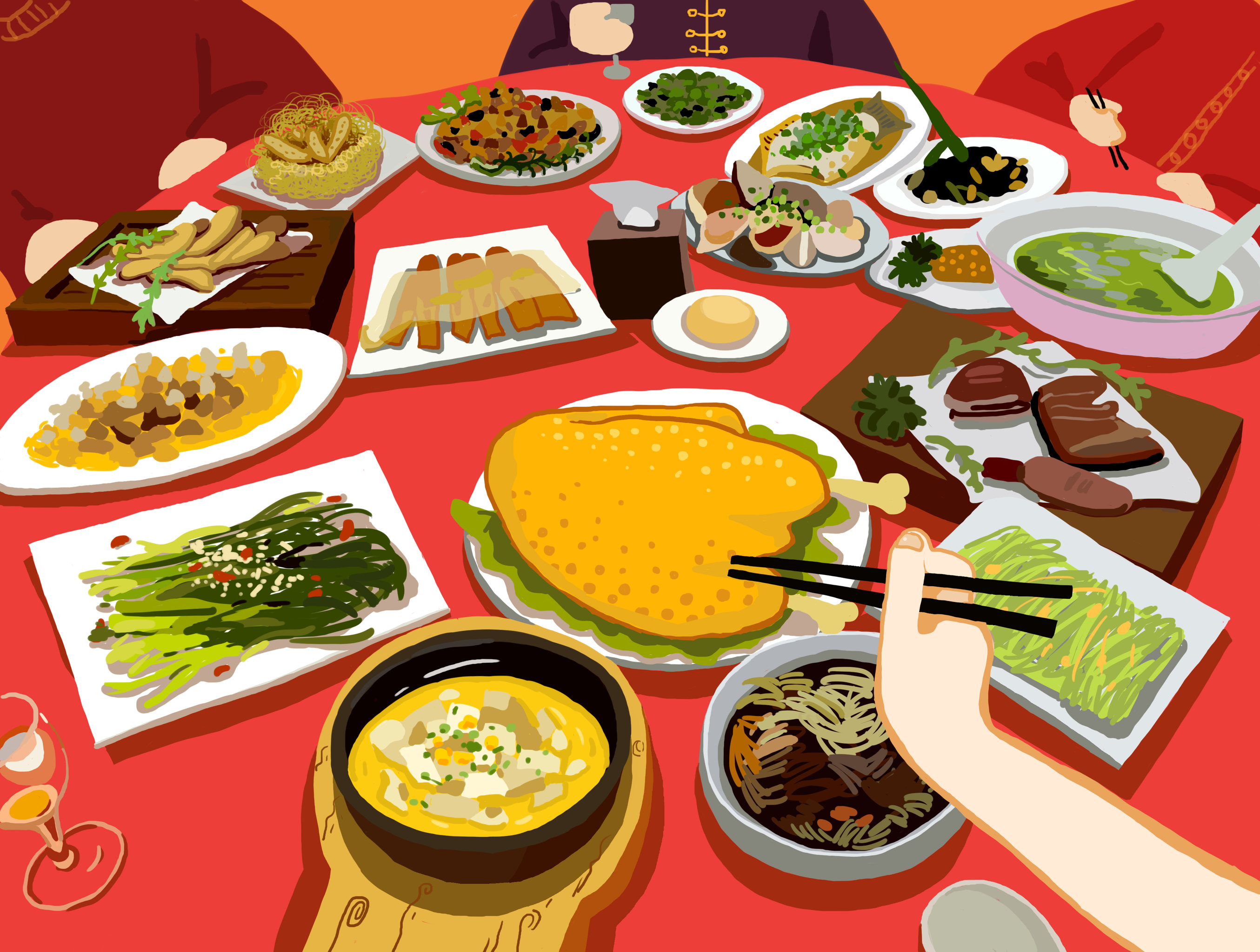 年夜饭 - 霸气外露的无敌瑞霞君 - 原创作品 - 视觉中国(shijueme)