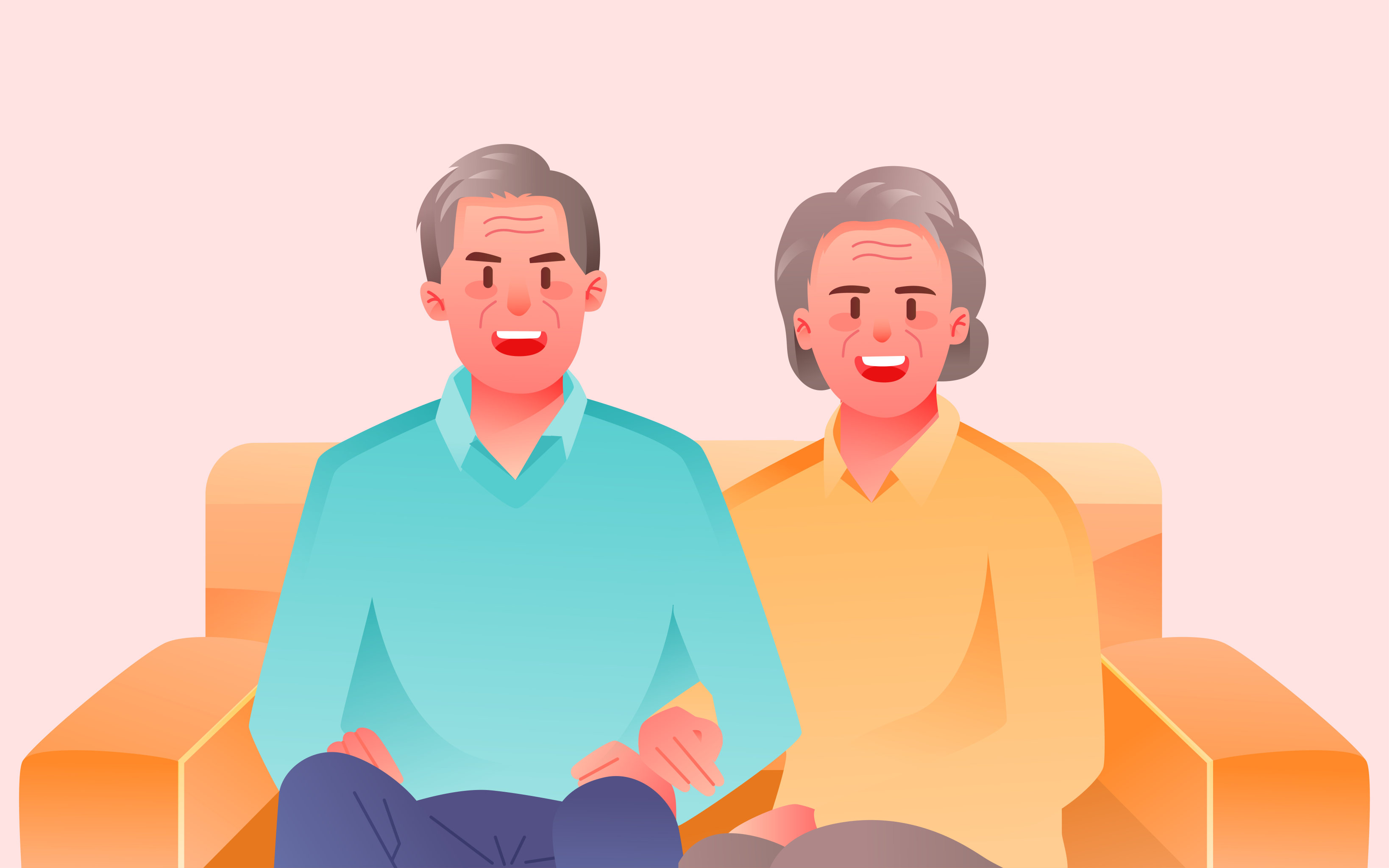 家庭一家人父母子女家庭健康保险矢量插画