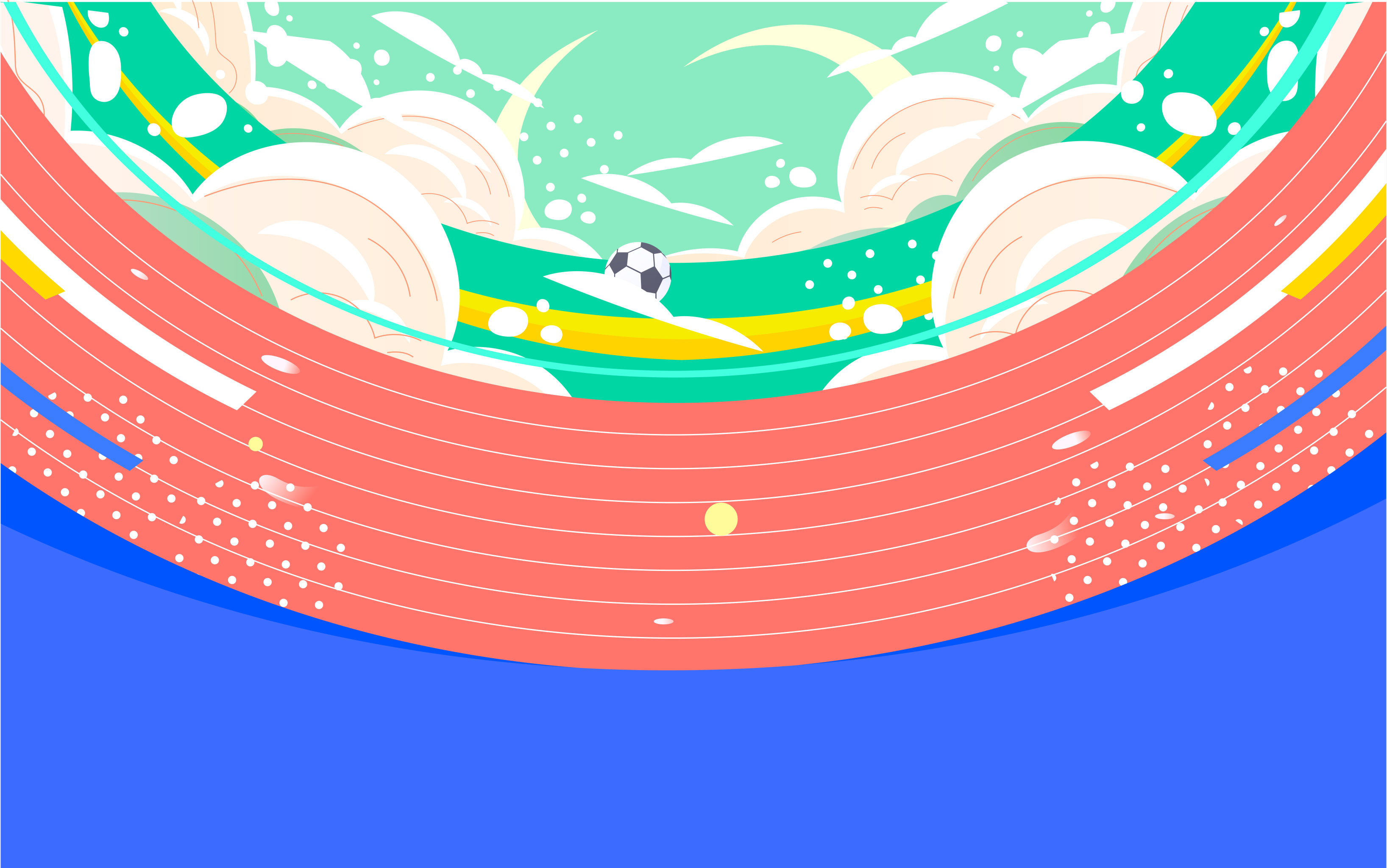 奥运会运动员体育比赛观赛插画活动海报背景