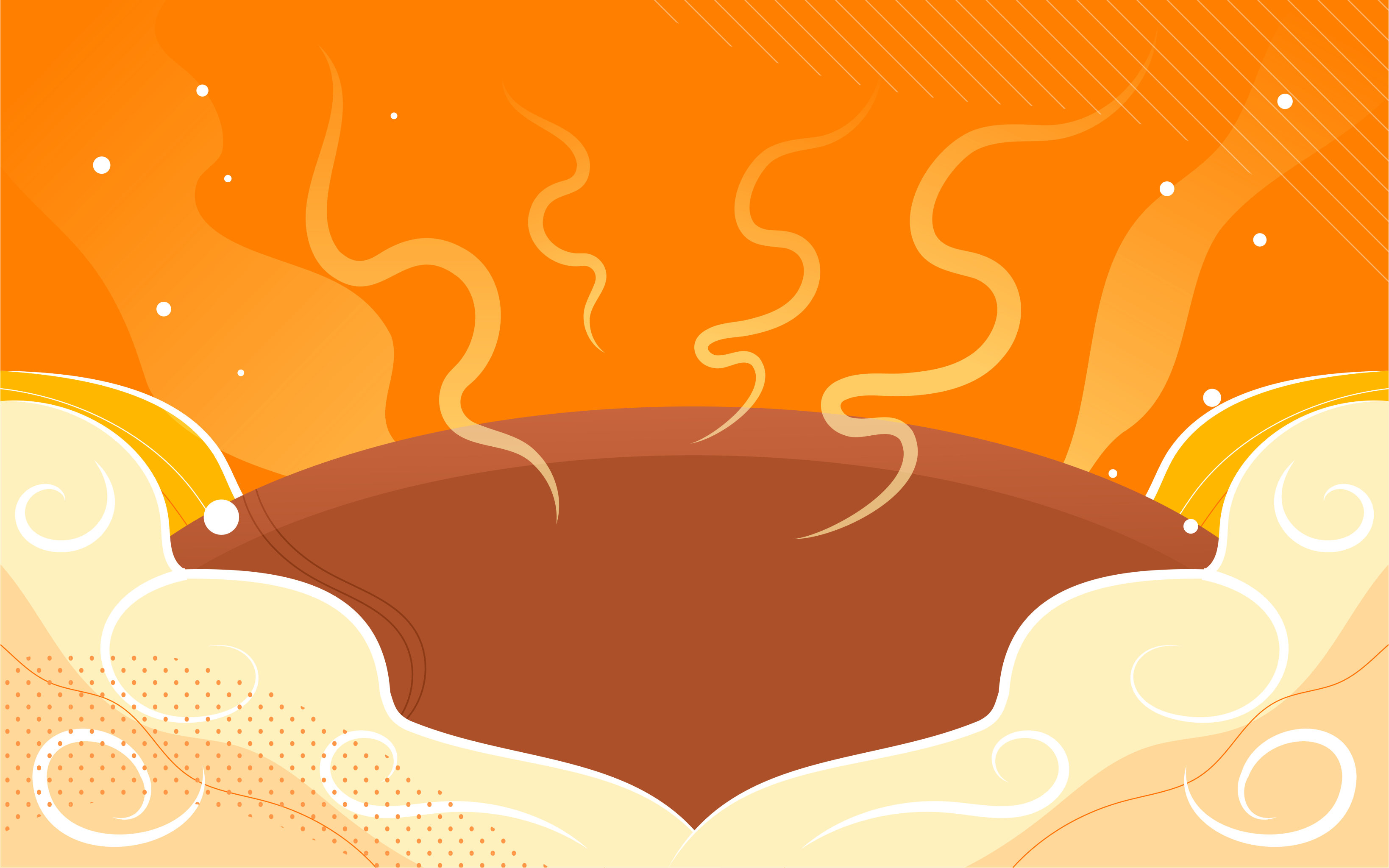 中秋节火锅美食传统节日团圆庆典插画海报