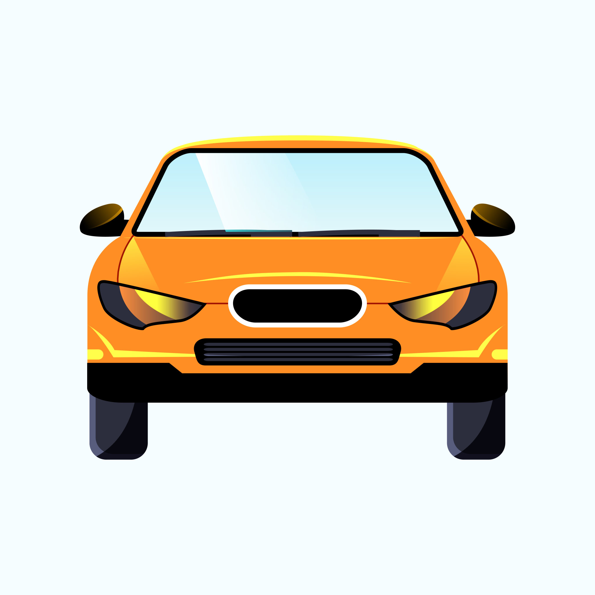 车险海报秋季旅游出行秋游交通汽车保险插画 - 熊伍_ - 原创作品