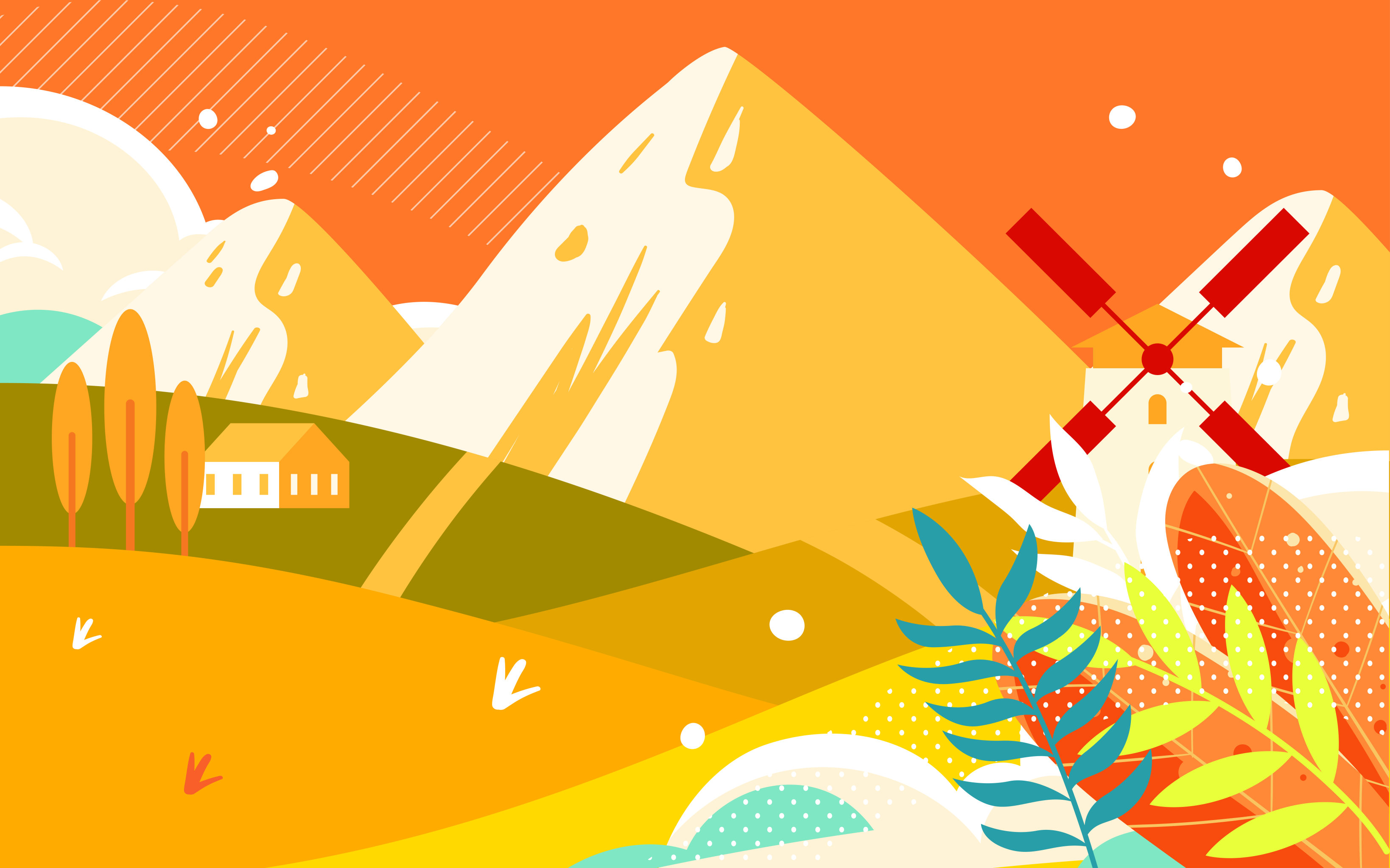 人物秋游秋季出游海报秋分节气旅行爬山插画