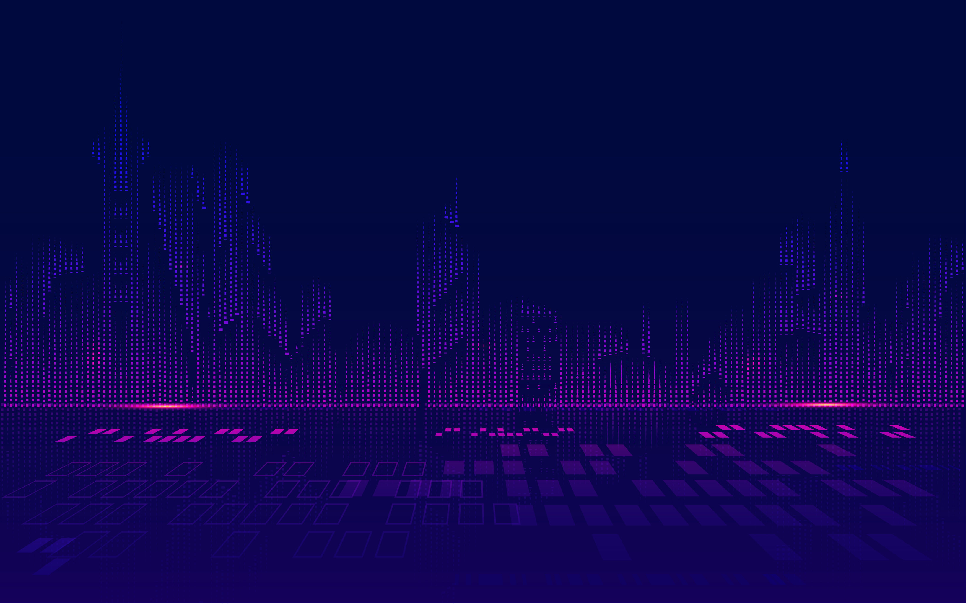 现代科技点状城市景观摩天大楼矢量插图素材