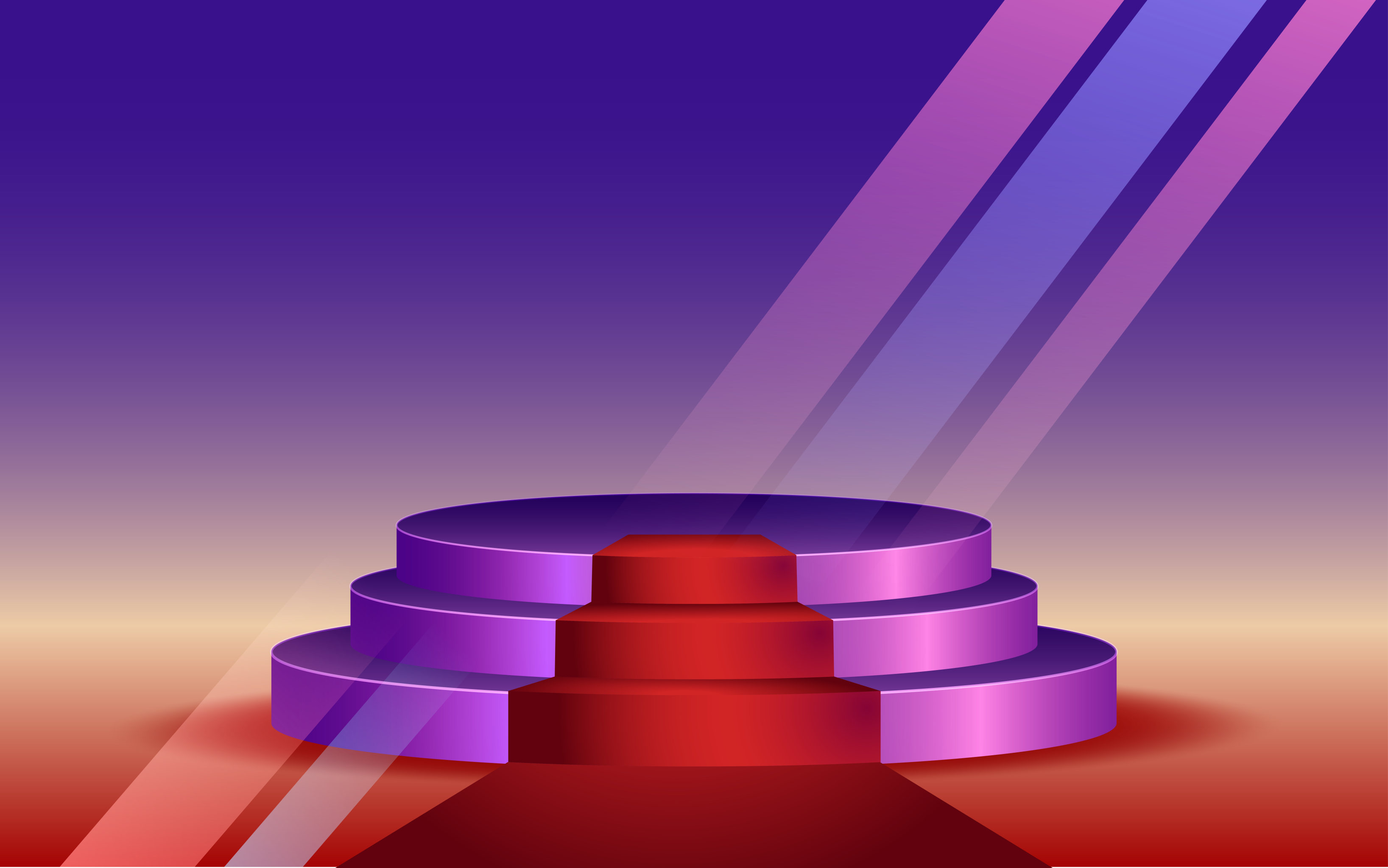 舞台背景蓝色科技灯光表演设计场景矢量素材