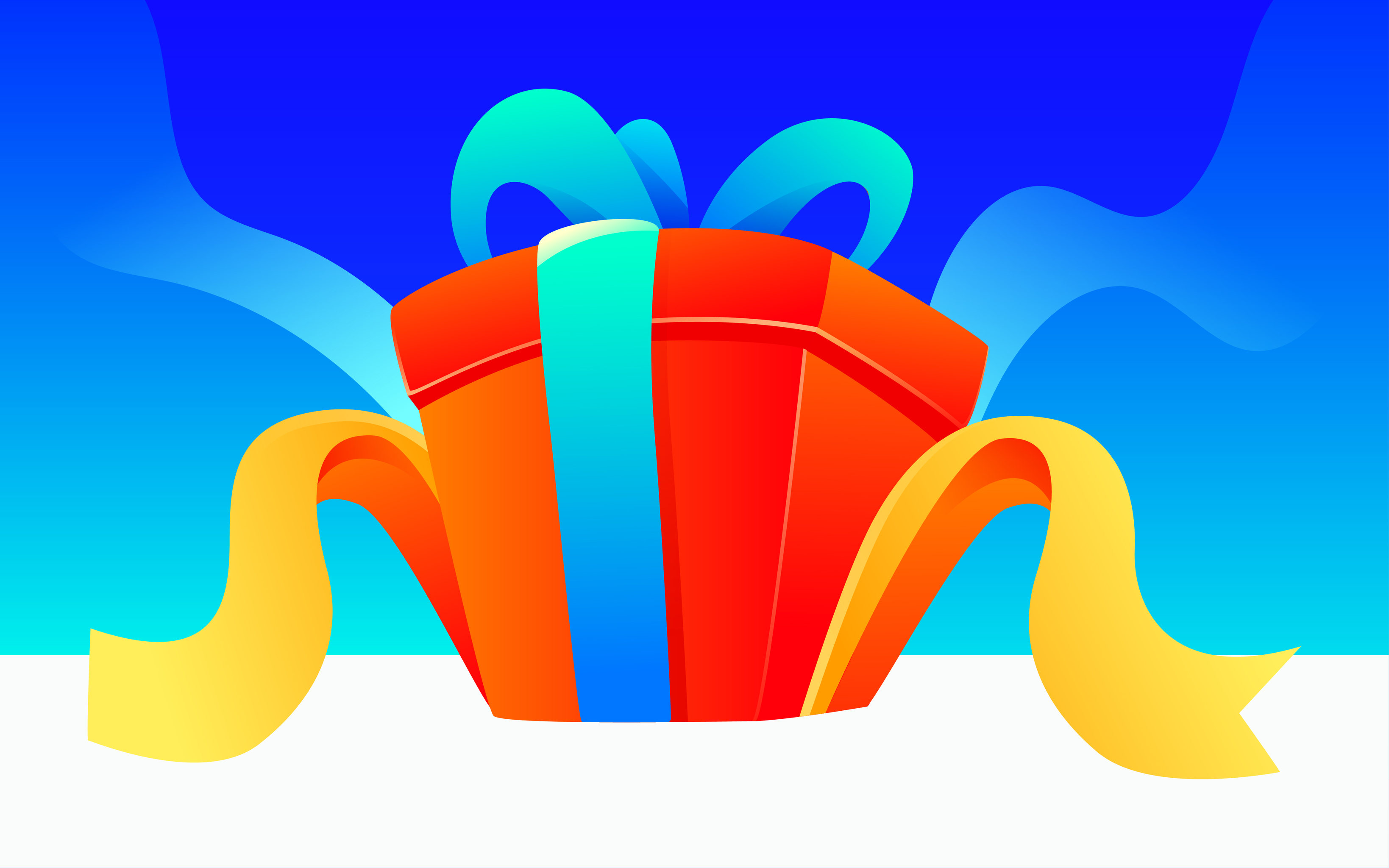 礼盒购物抽奖促销活动奖品插画金融礼物海报