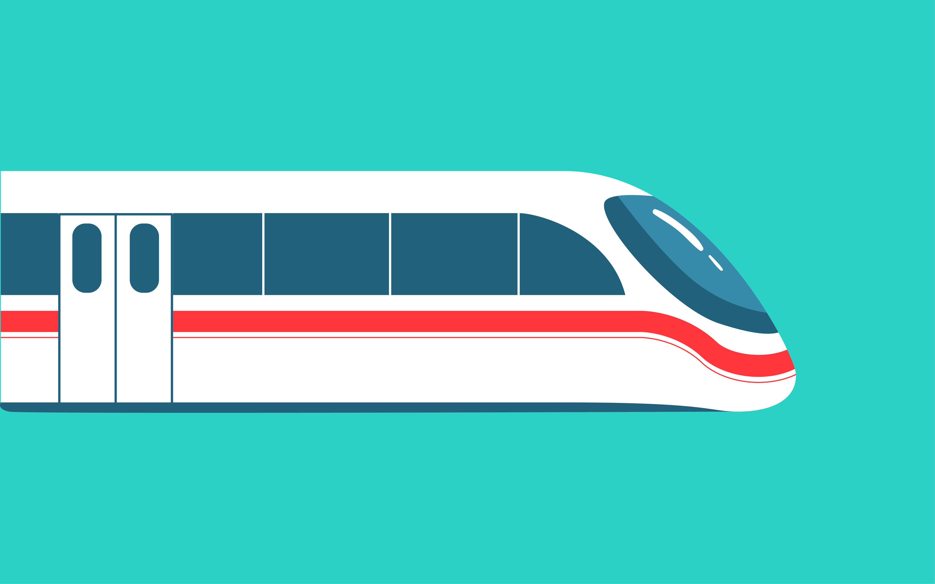 国庆假日出发旅游动车插画高铁春运回家海报