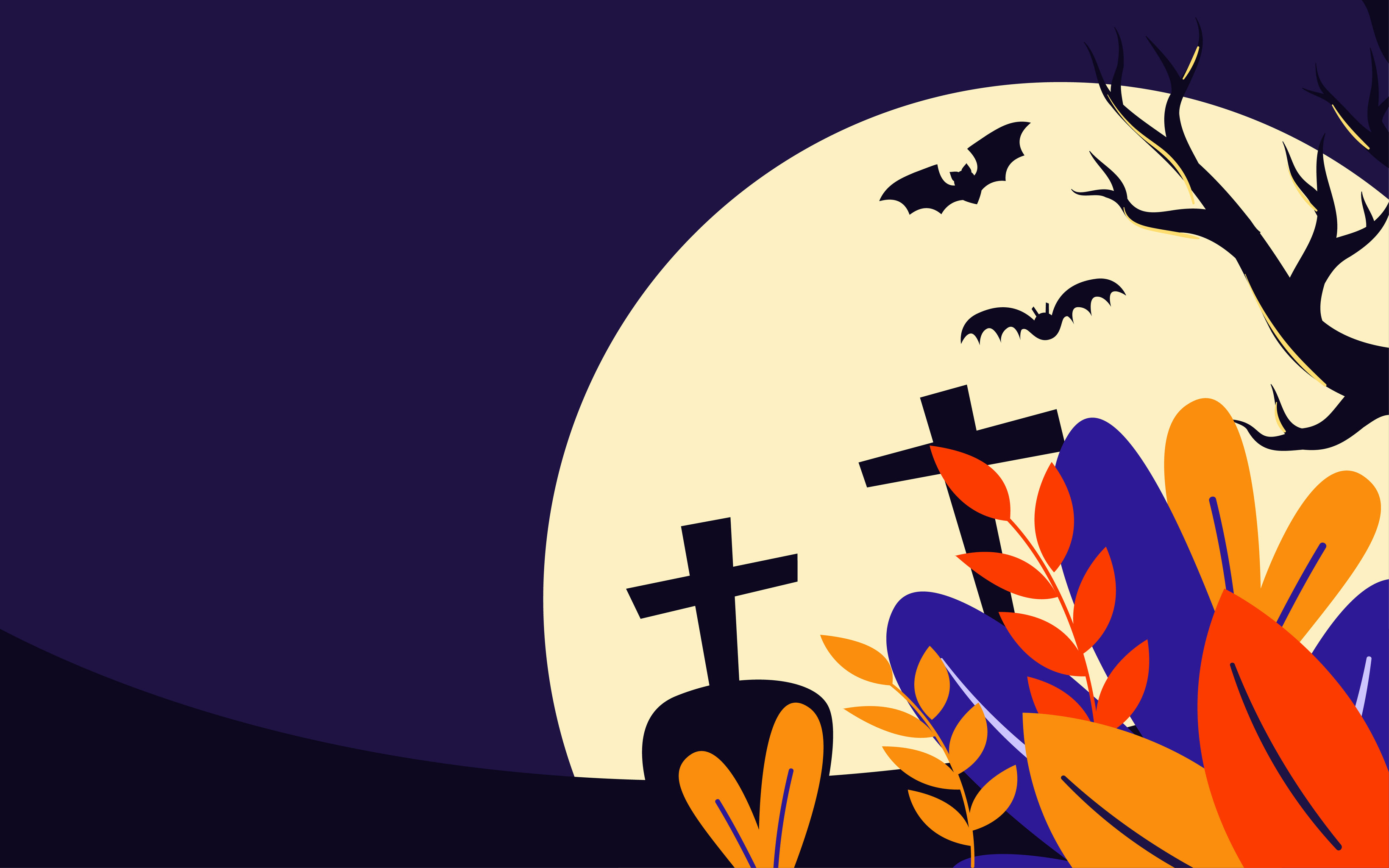 万圣节南瓜灯糖果插画节日魔幻派对活动海报