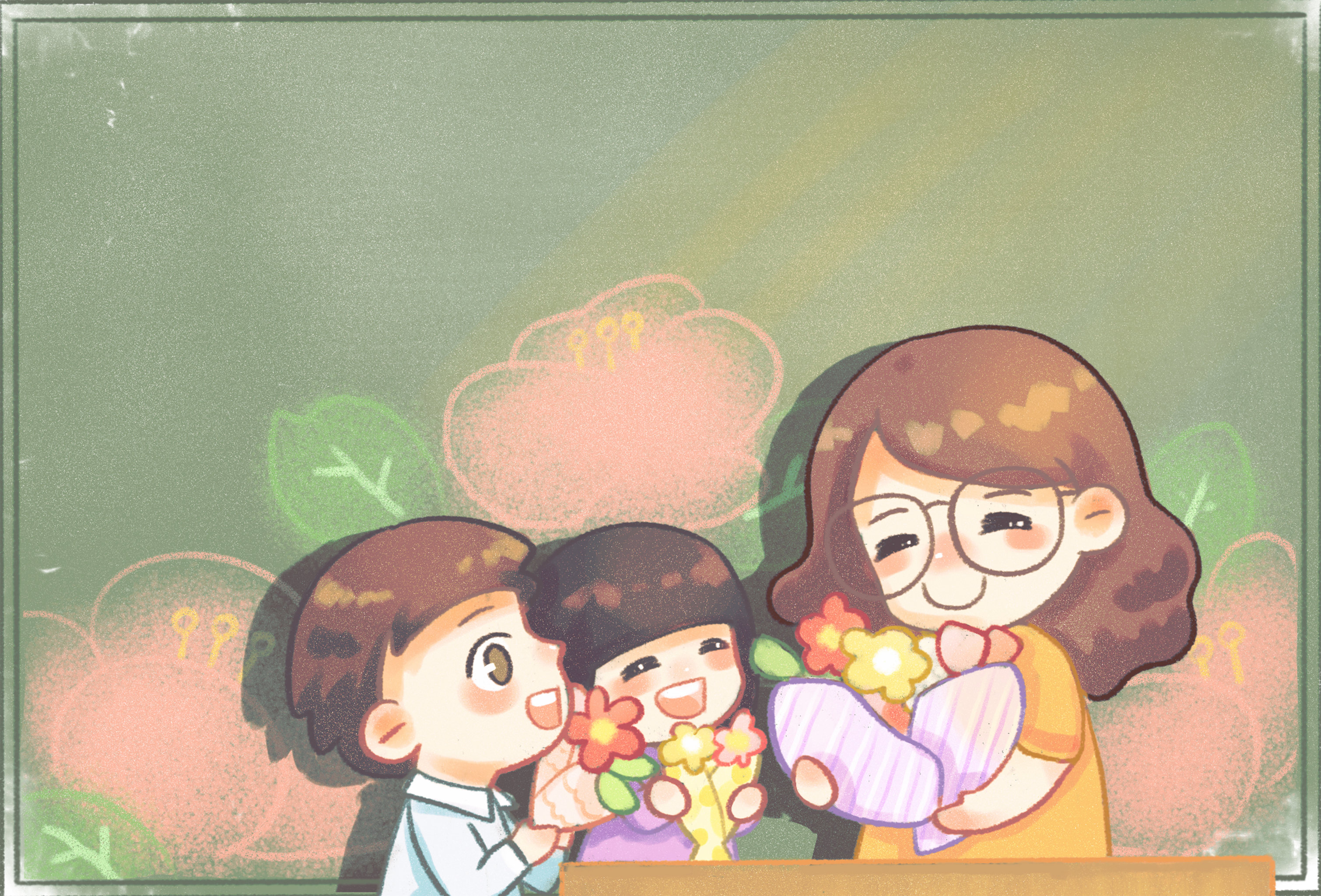 插画感恩教师节