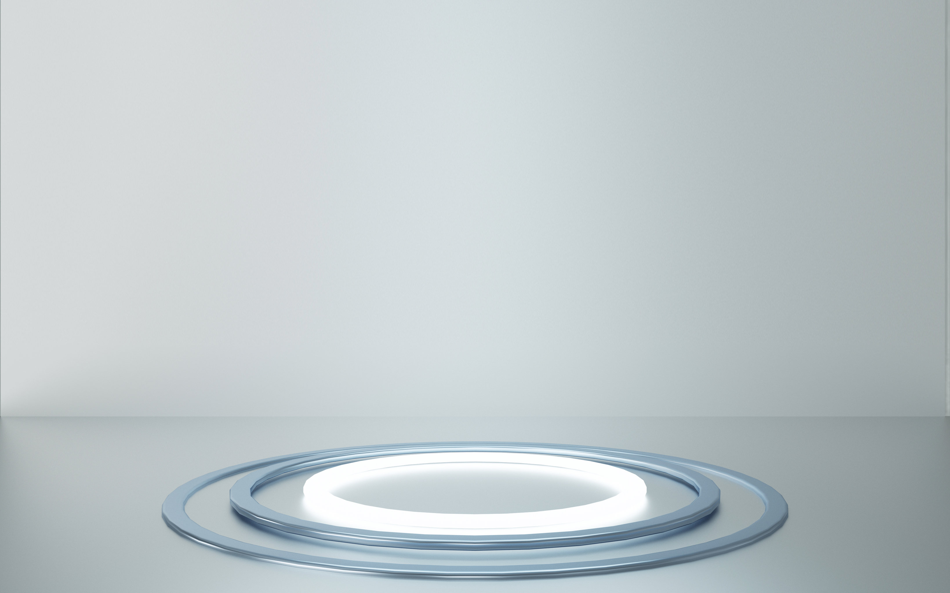 白色环状几何体背景 3d渲染