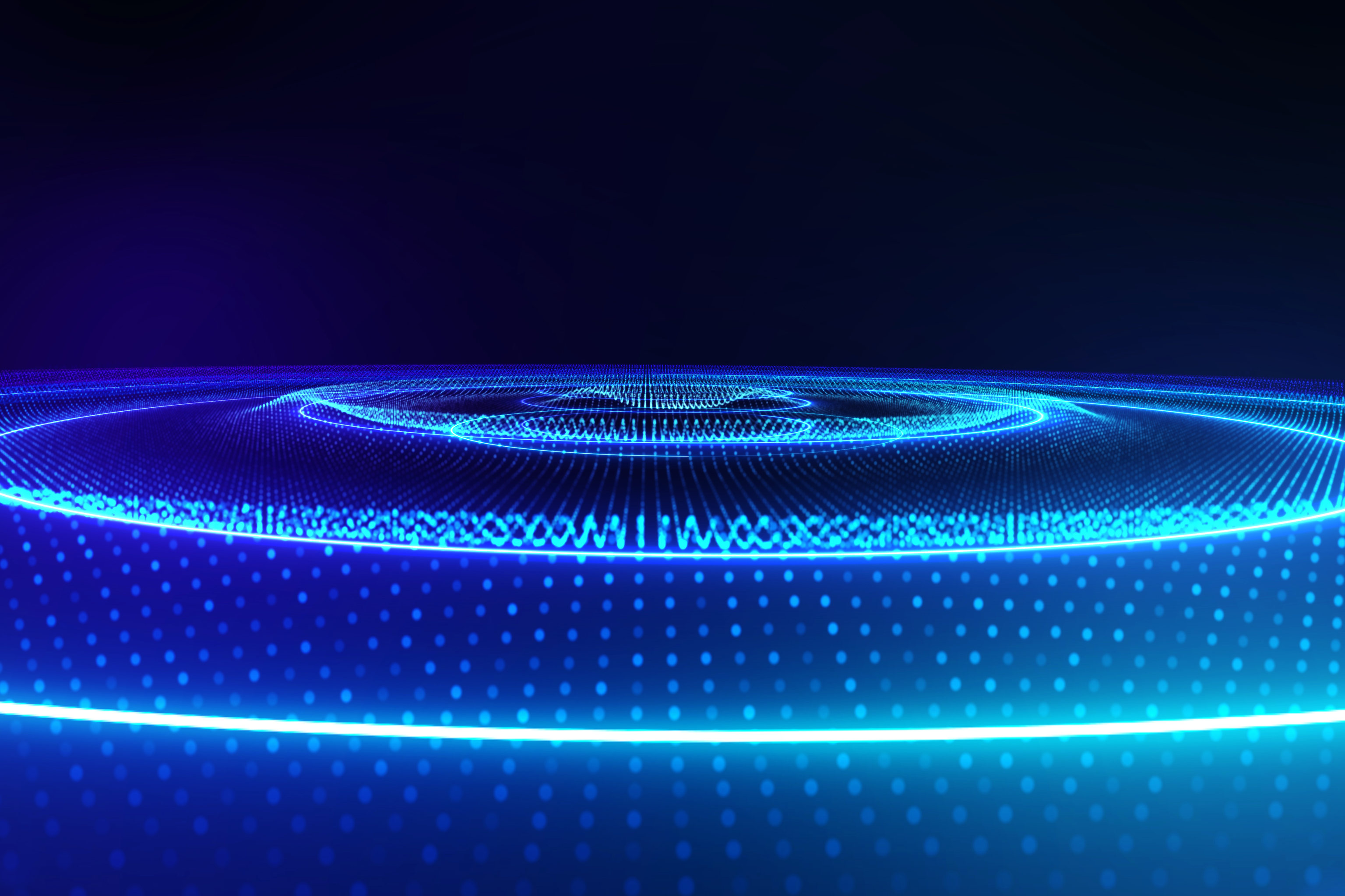 蓝色光科技插画