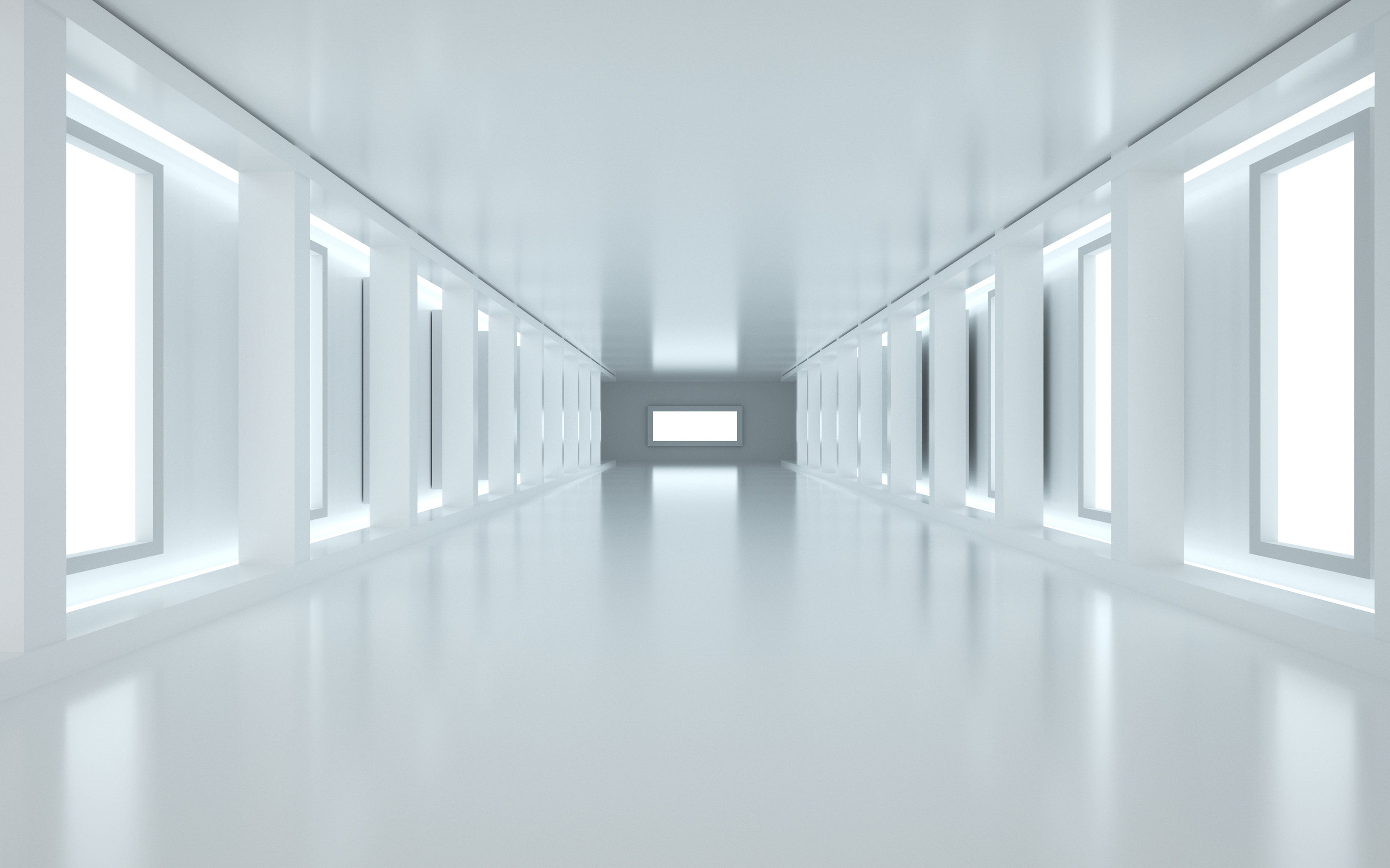 白色环状几何体背景3d渲染