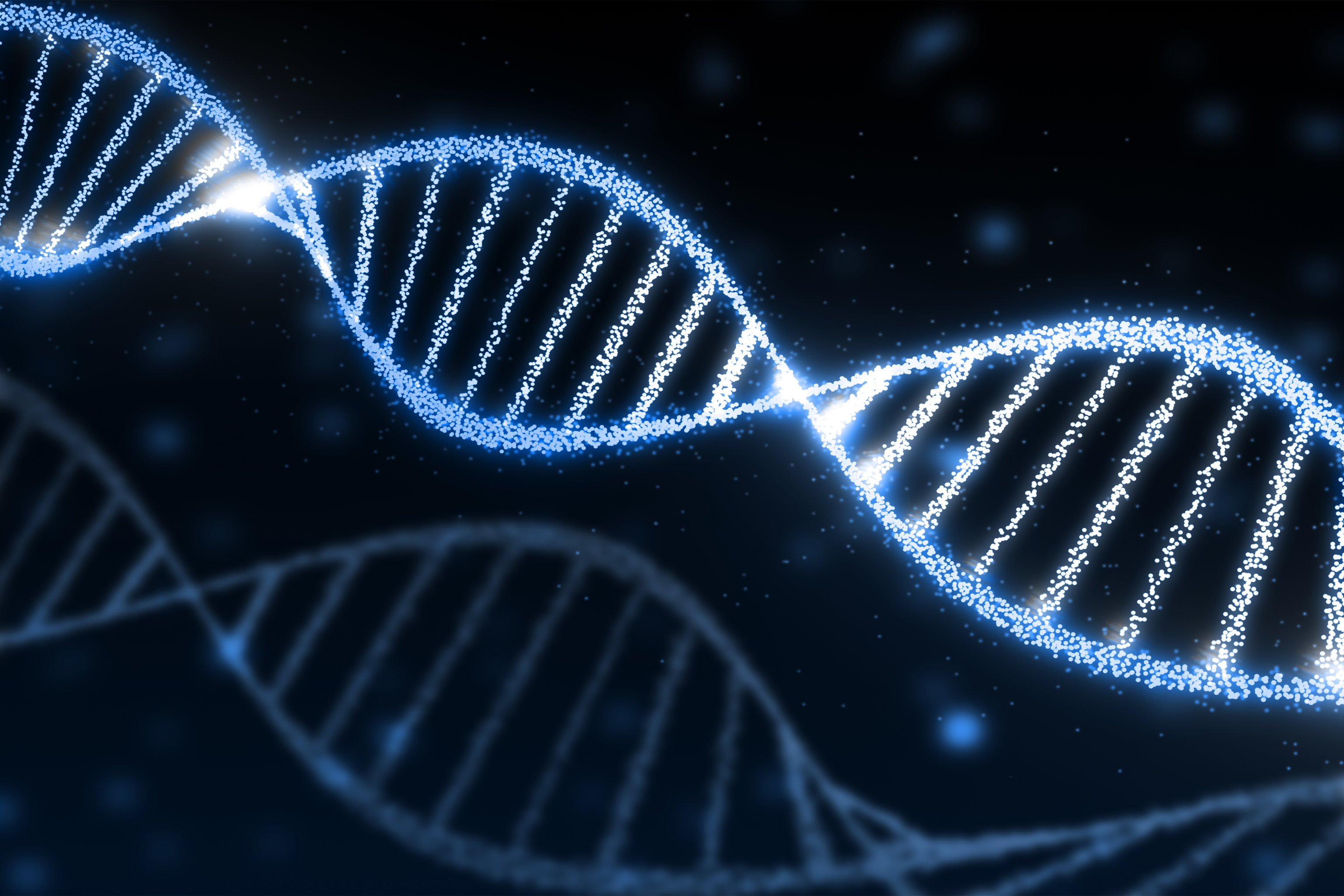 酷炫脱氧核糖核酸双螺旋插画