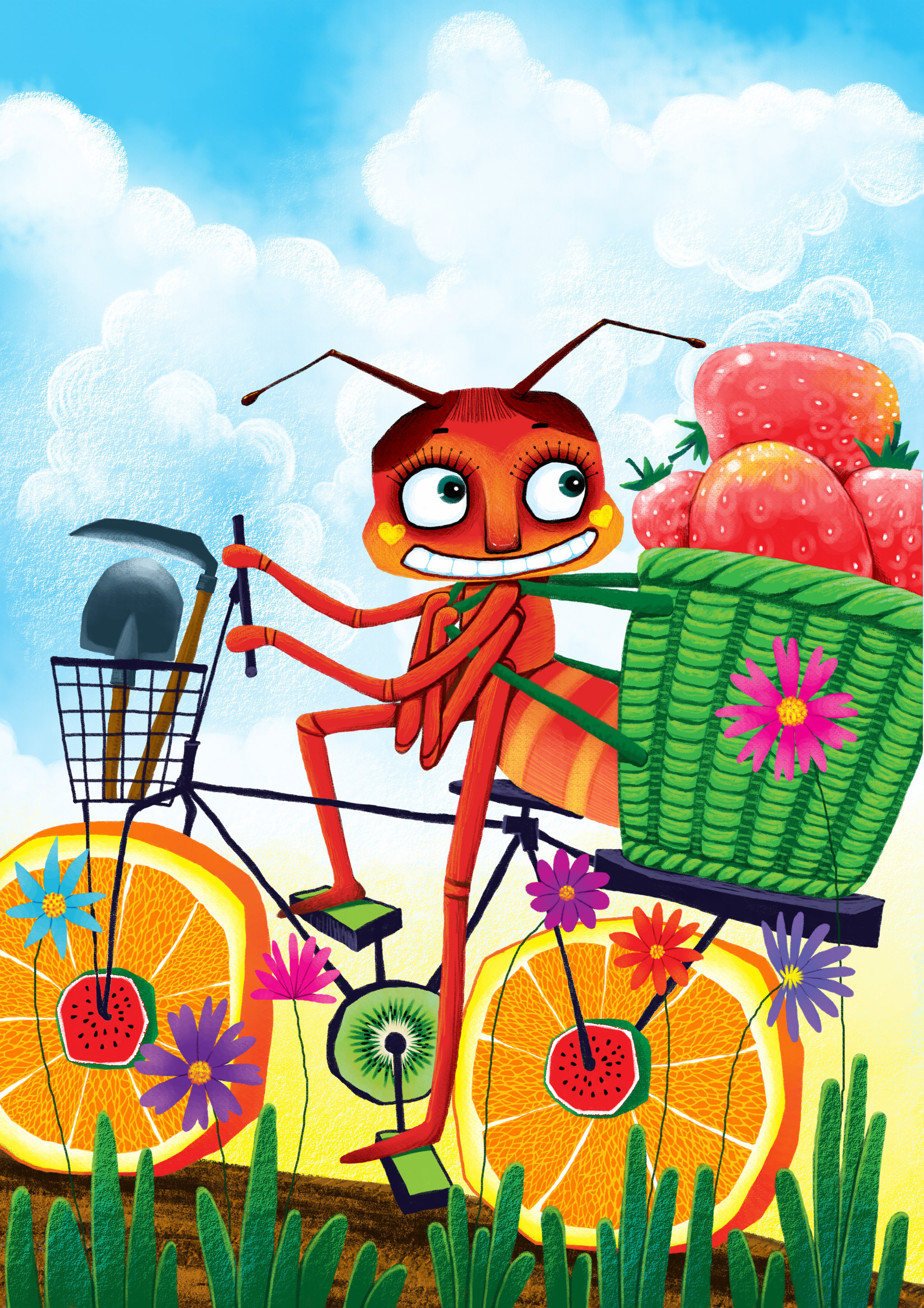 天地童趣动物插画系列-勤劳有创意的蚂蚁