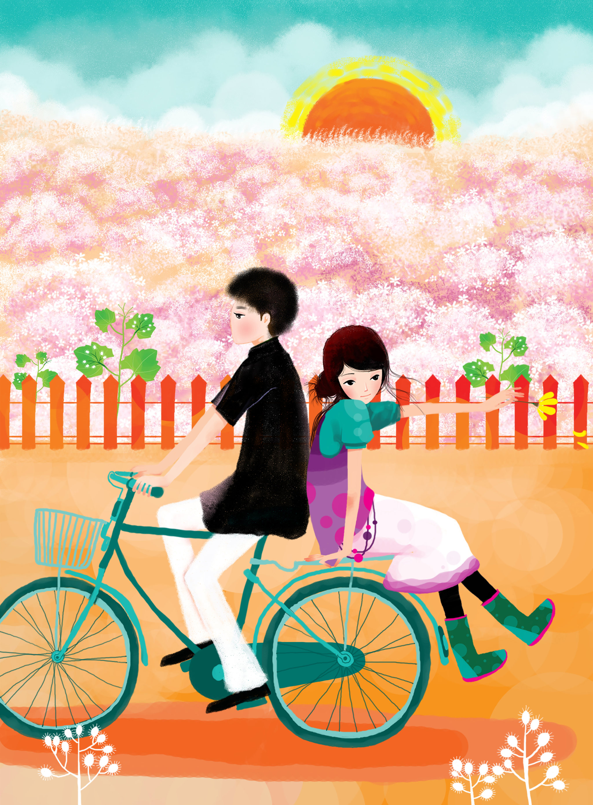 青春时尚唯美人物组图共1000幅-单车恋人