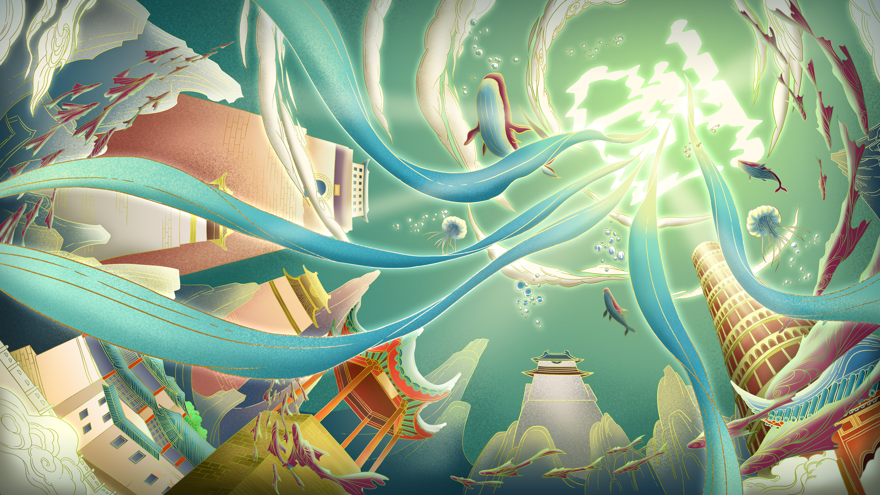 大鱼海棠文创风插画