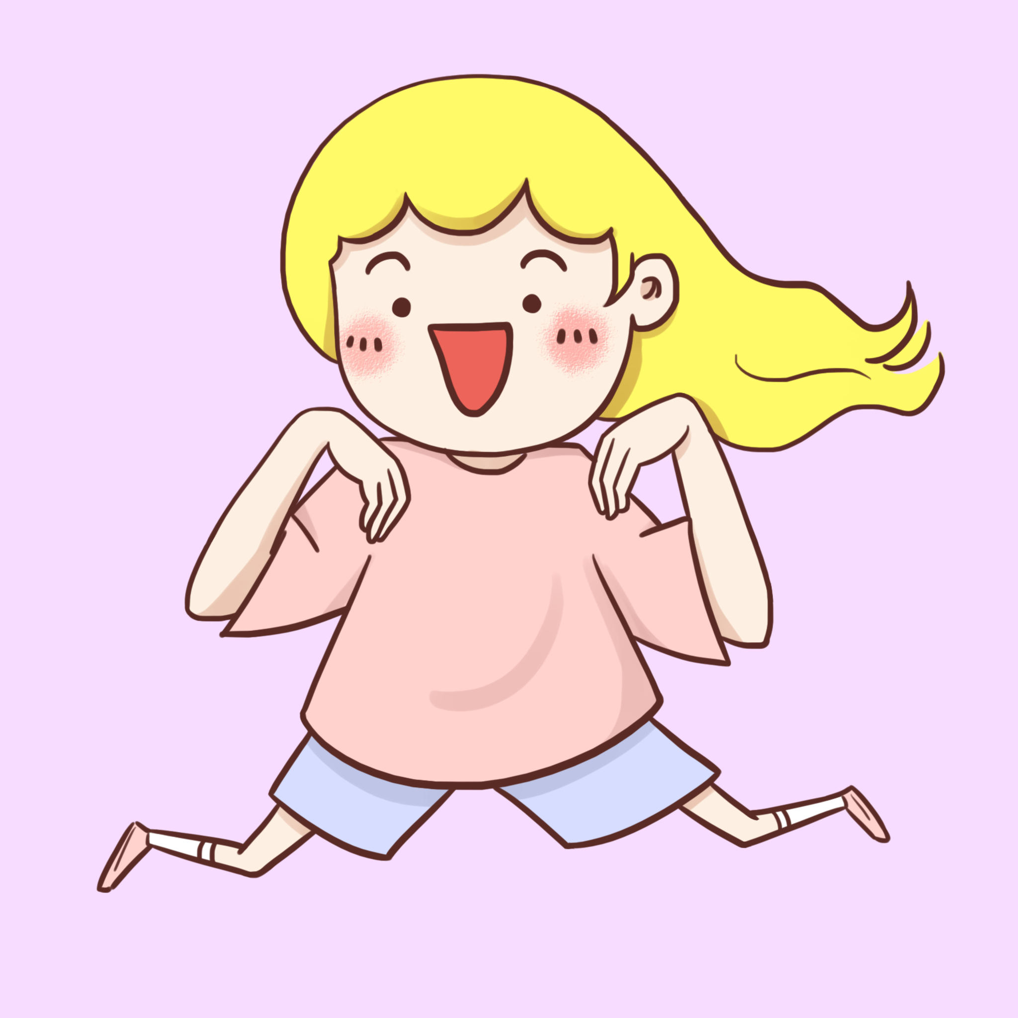 高兴到跳起来插画