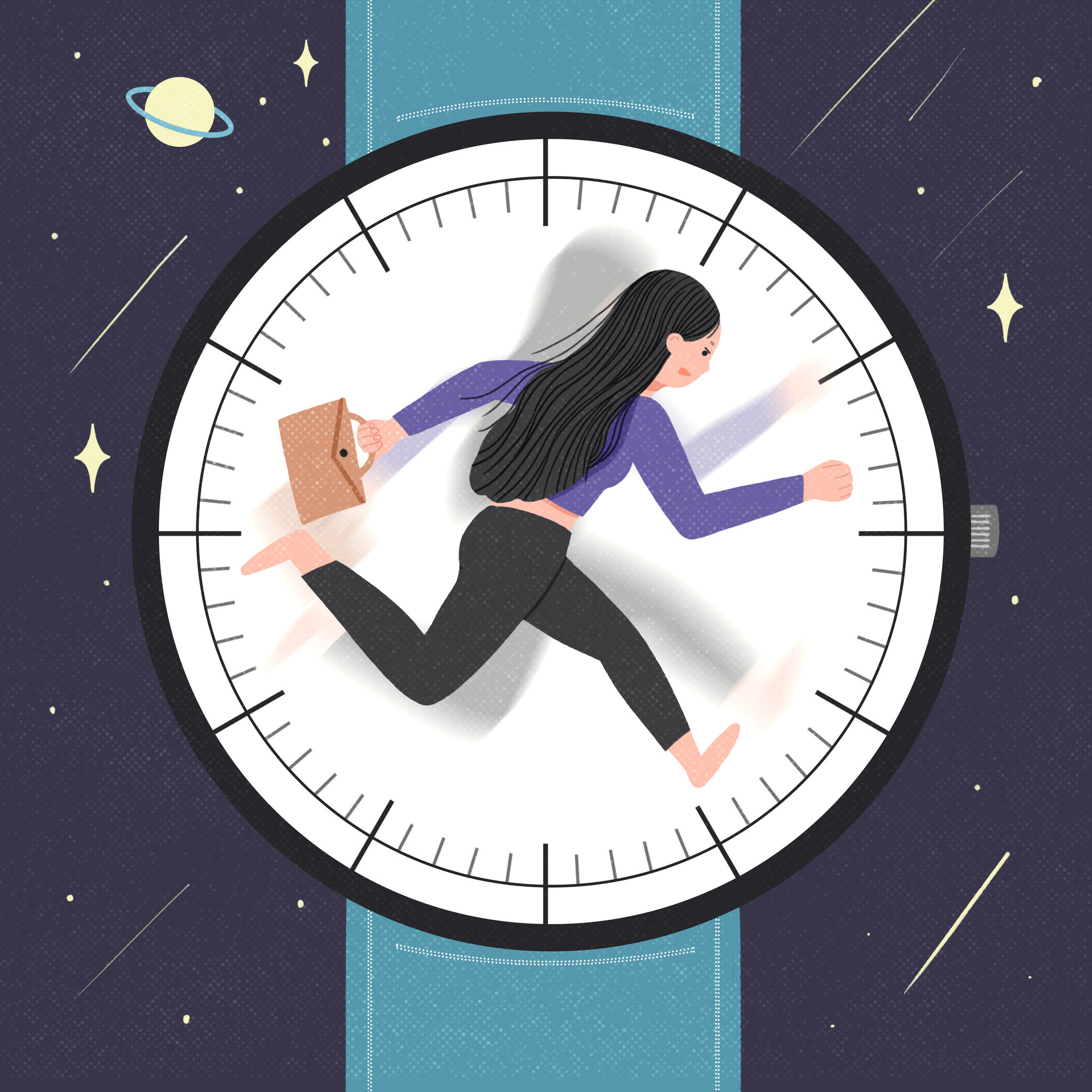 夜晚职场工作赶时间