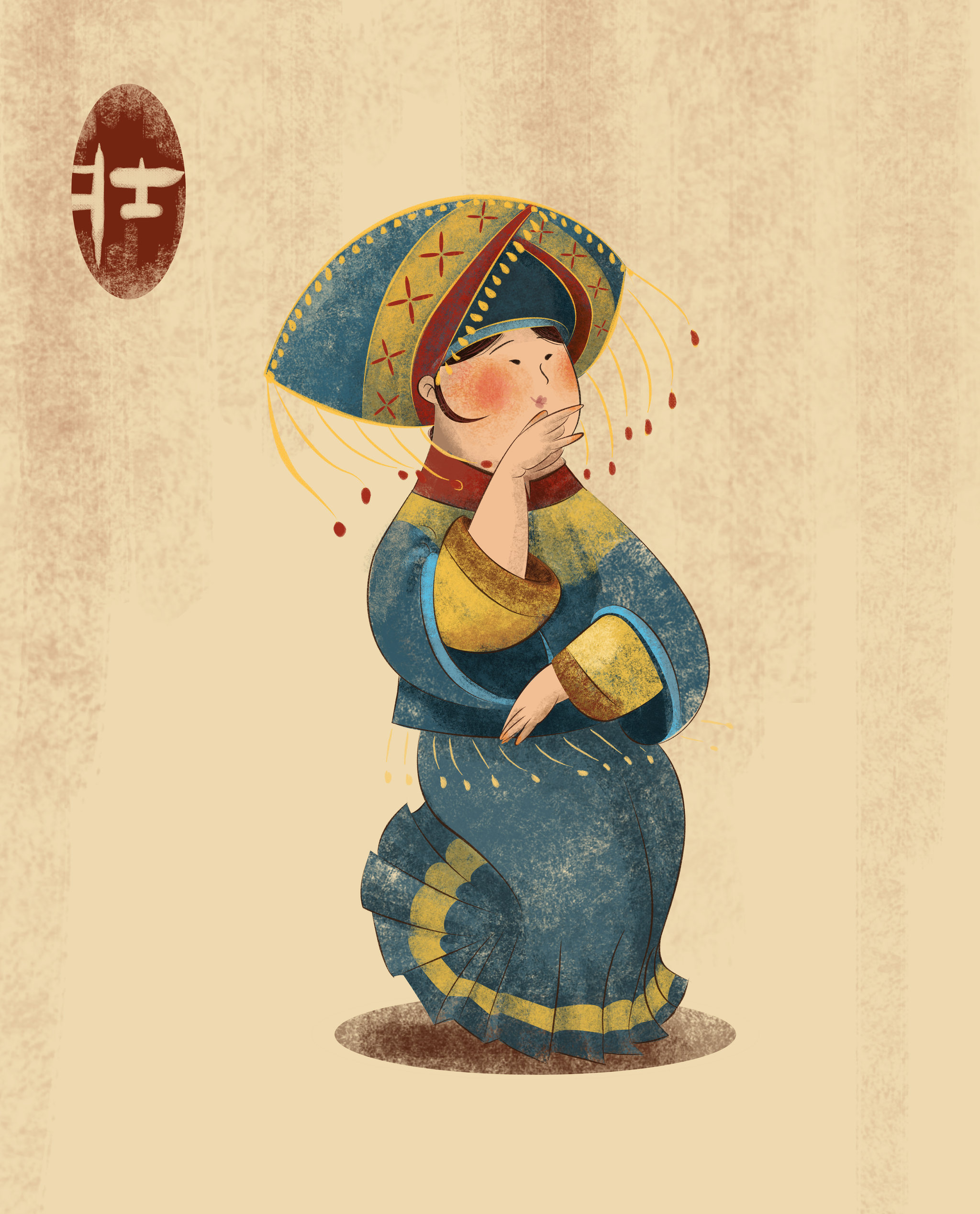 壮族胖妞 - 庞旺财 - 原创作品 - 视觉中国(shijueme)