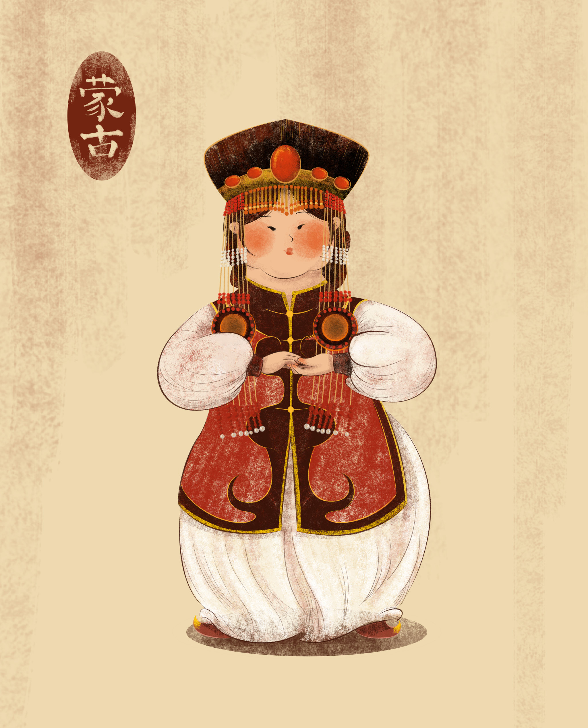 蒙古族q版人物图片