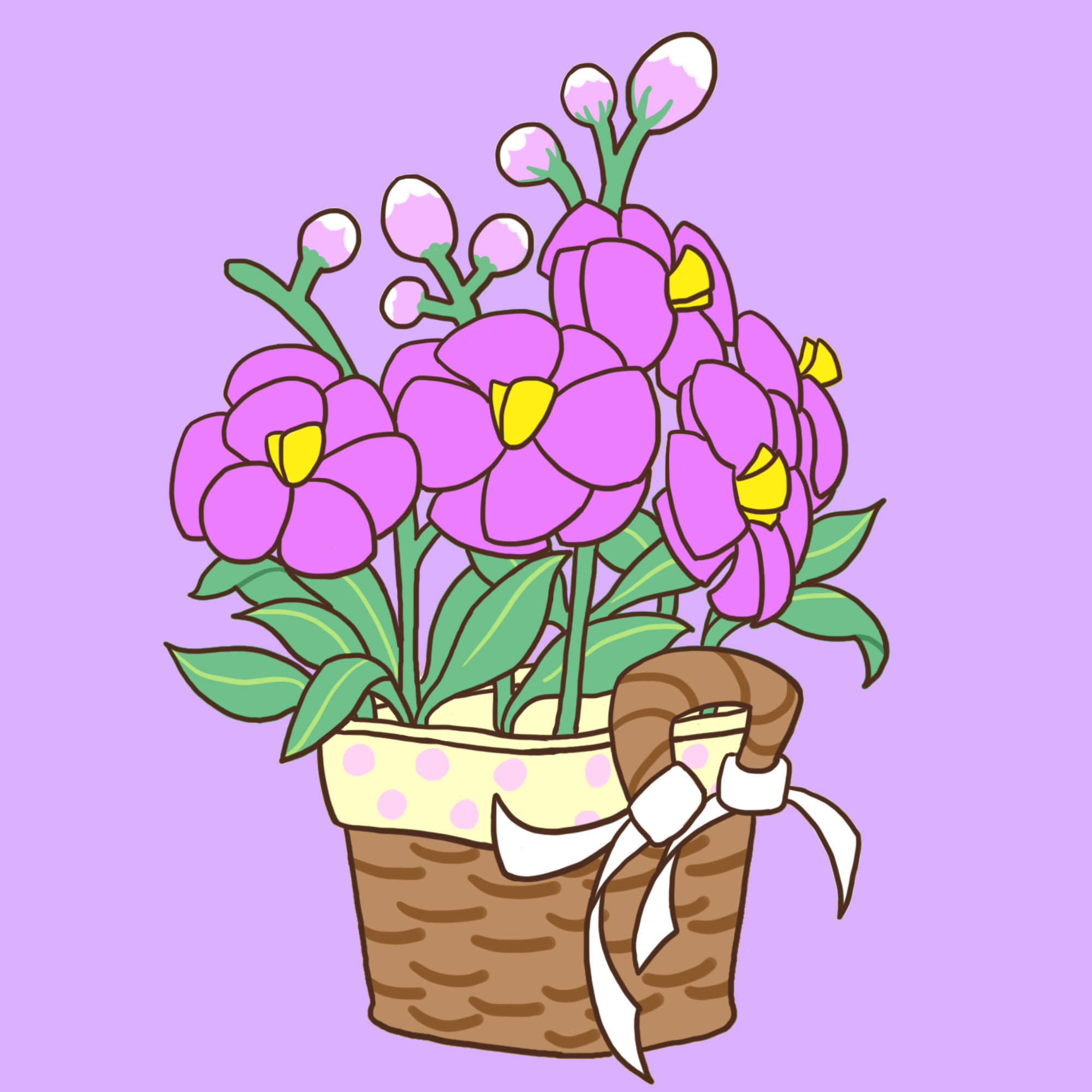 紫罗兰线描平面插图 - 画画的黑羊羊 - 原创作品 - 视觉中国(shijueme