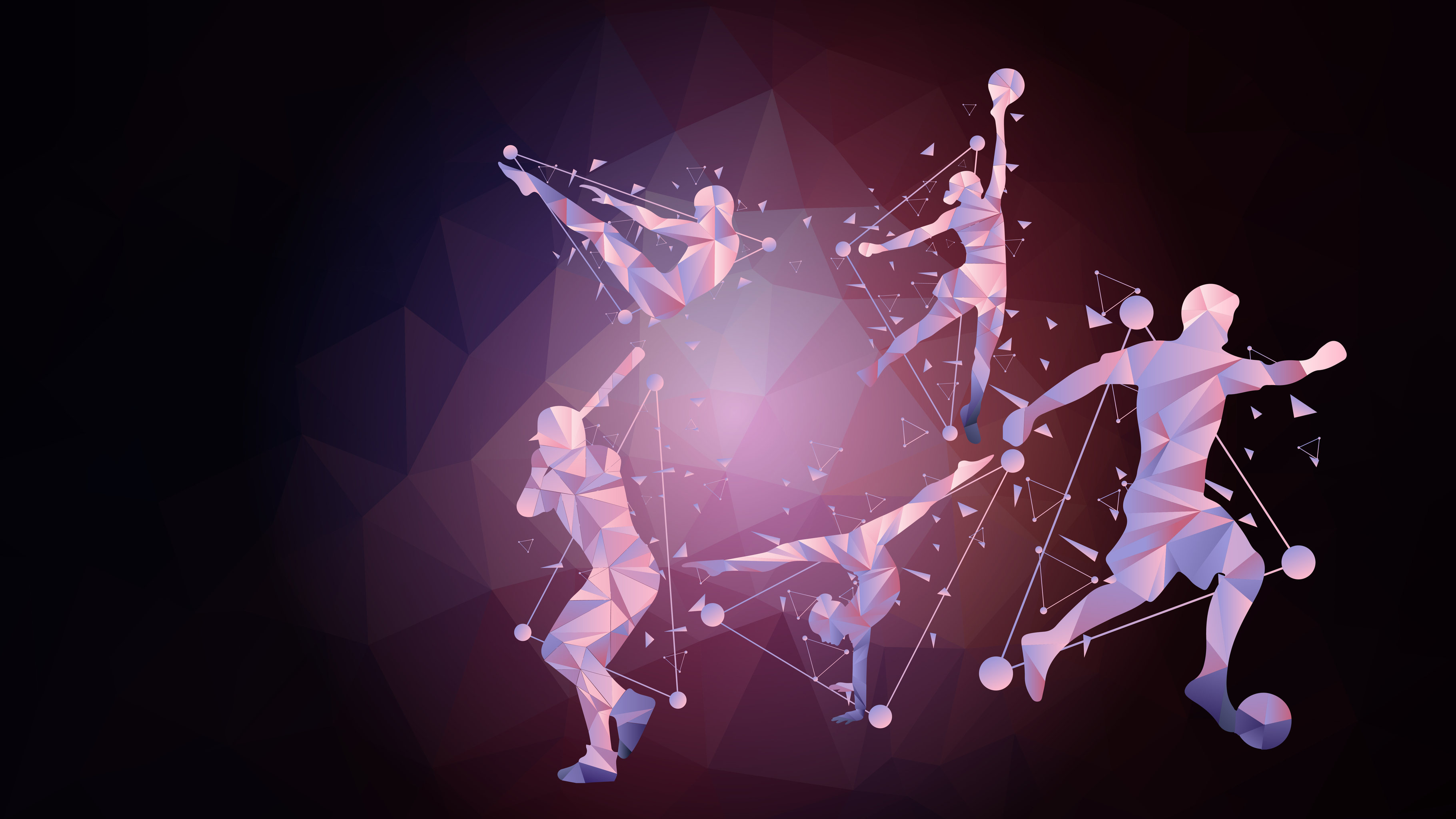 抽象背景运动人物奥运项目矢量插画