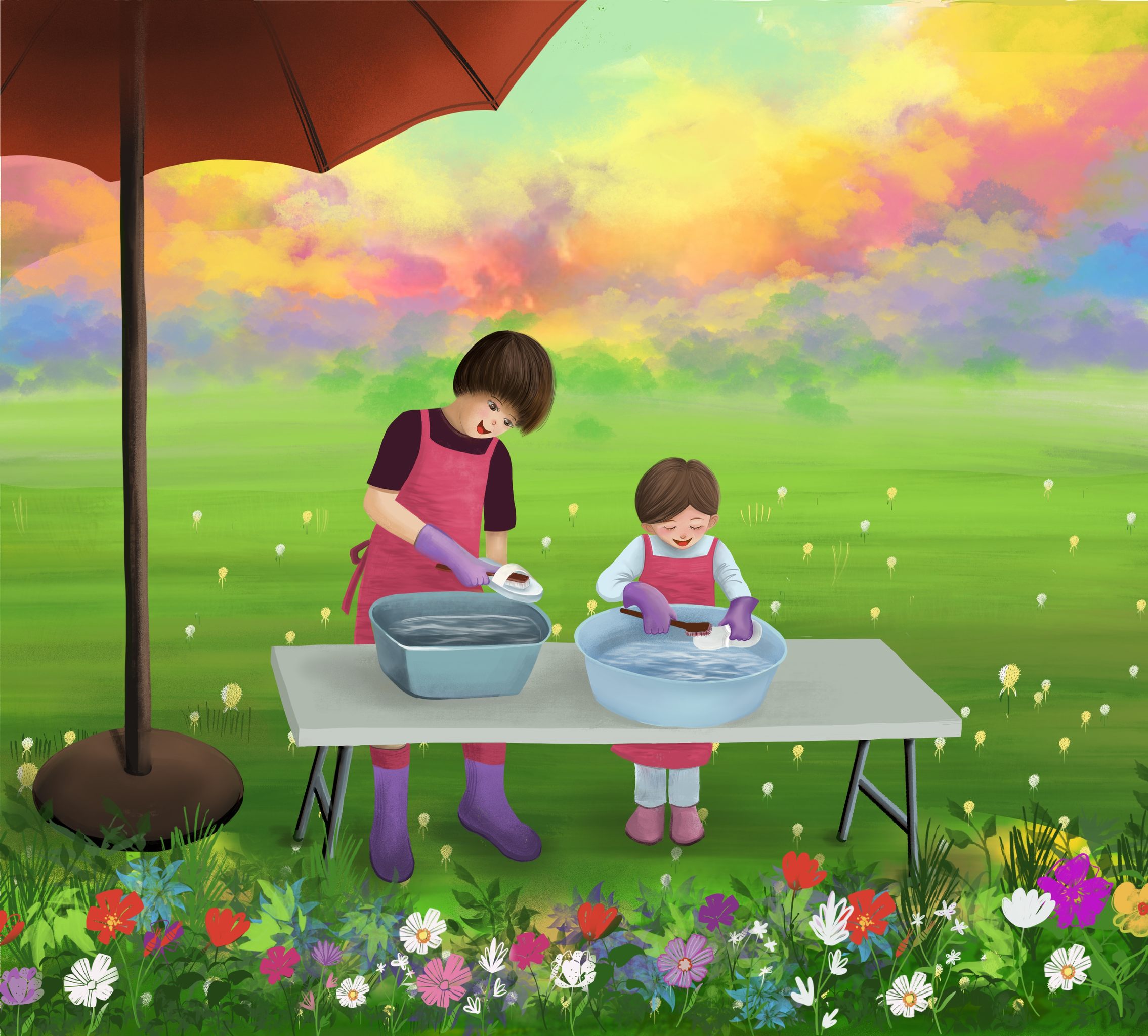 爱劳动的小朋友