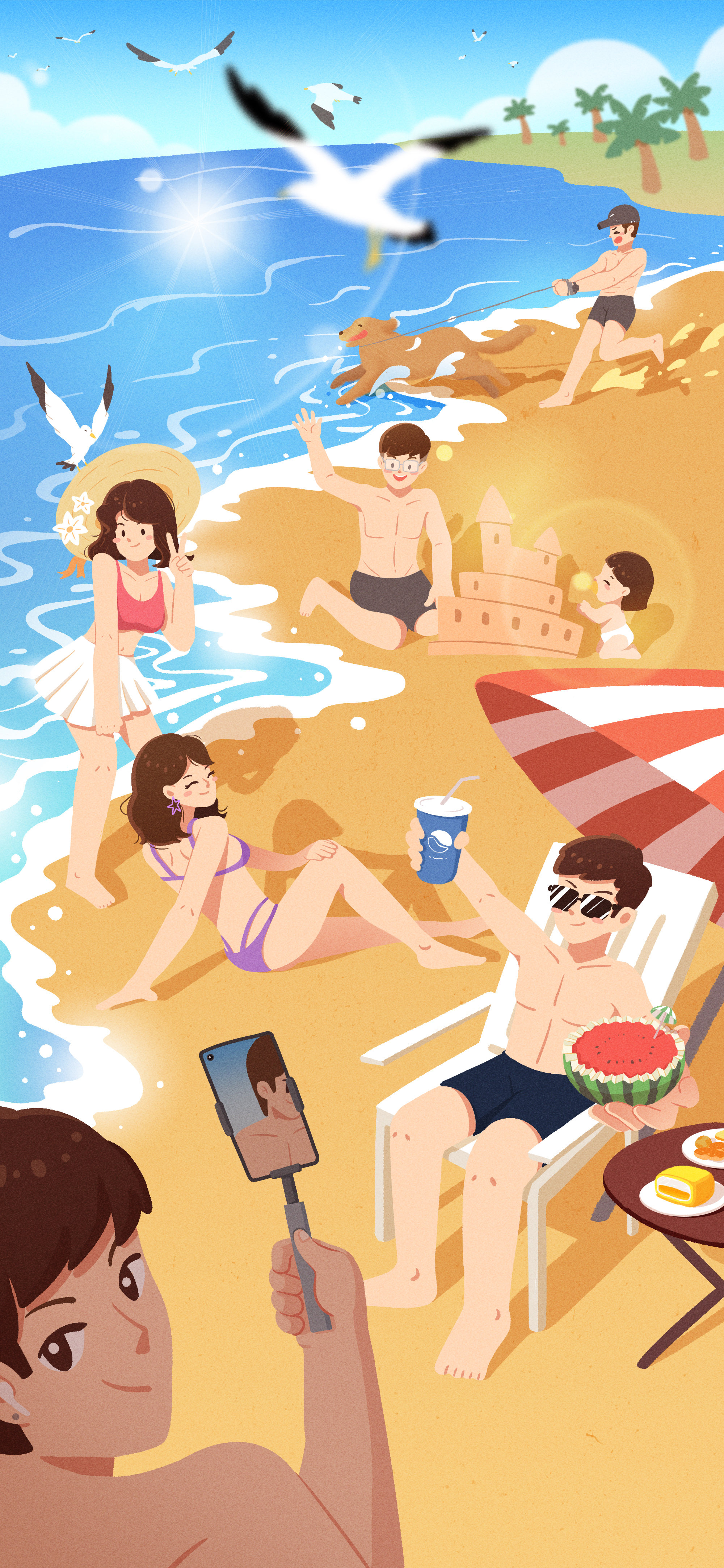 夏天海报 - 插画师ekko - 原创作品 - 视觉中国(爱视觉)
