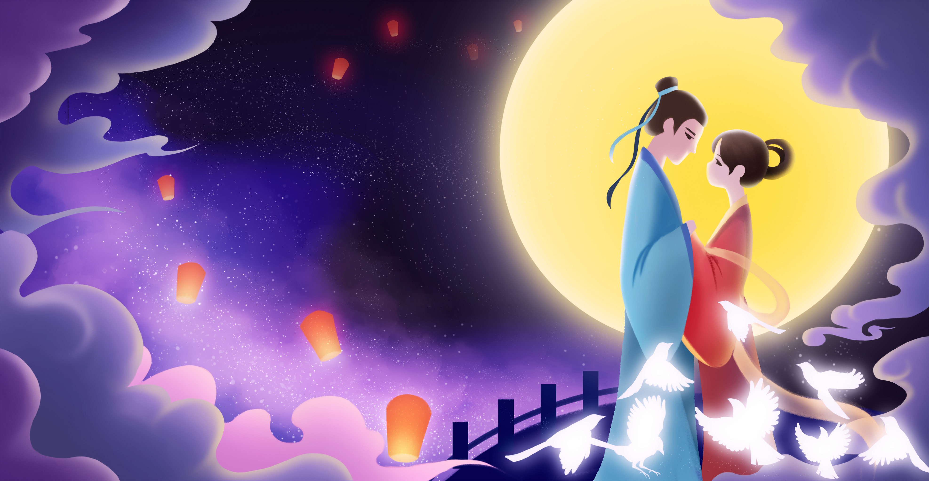 七夕牛郎织女相会