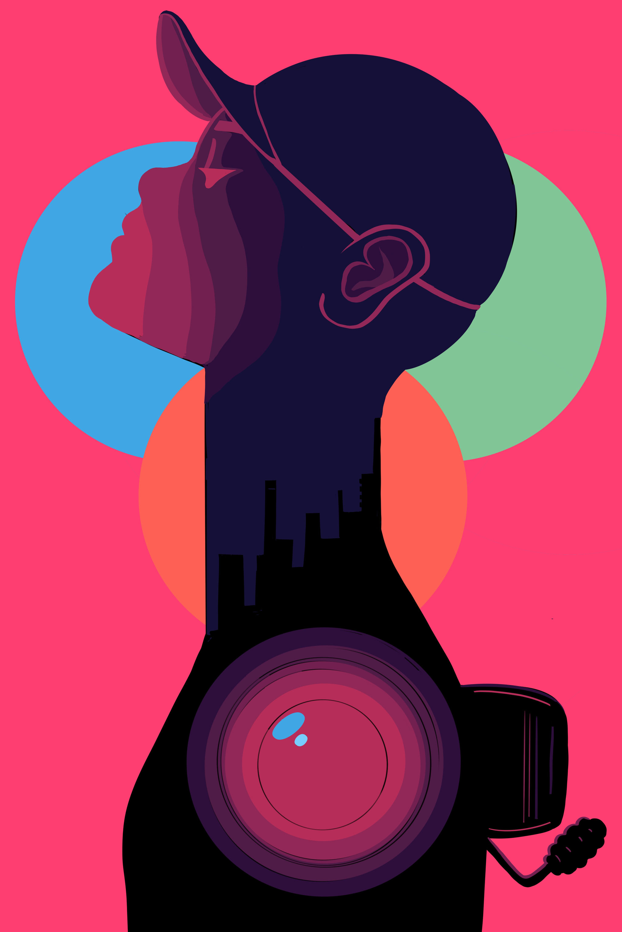 科技感概念人物插画