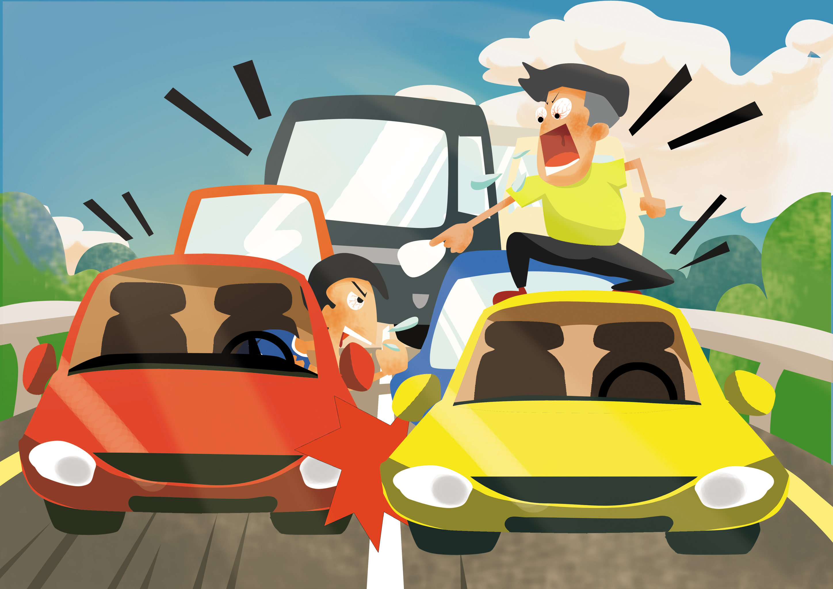 交通安全公益插画