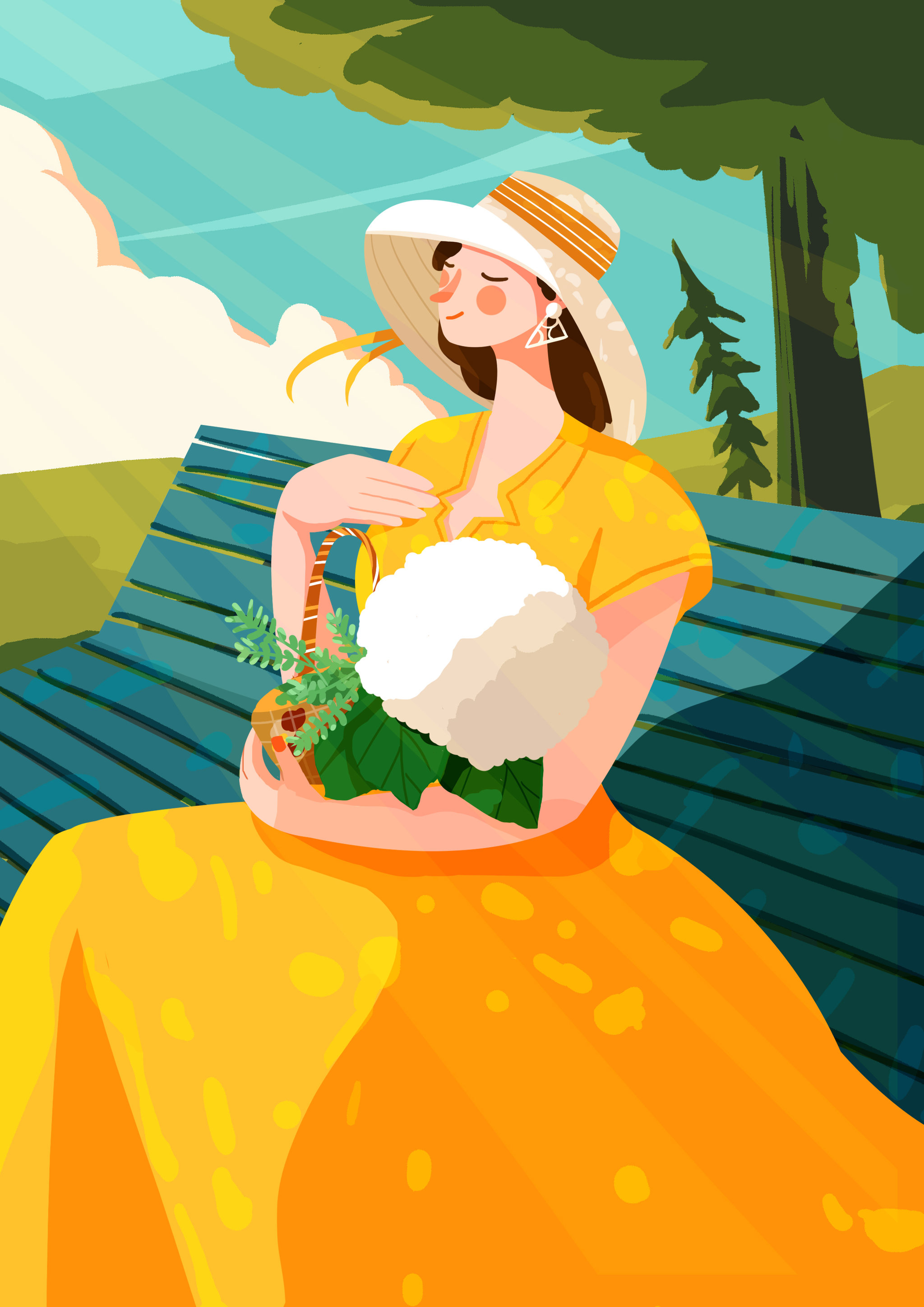 坐在椅子上的女人