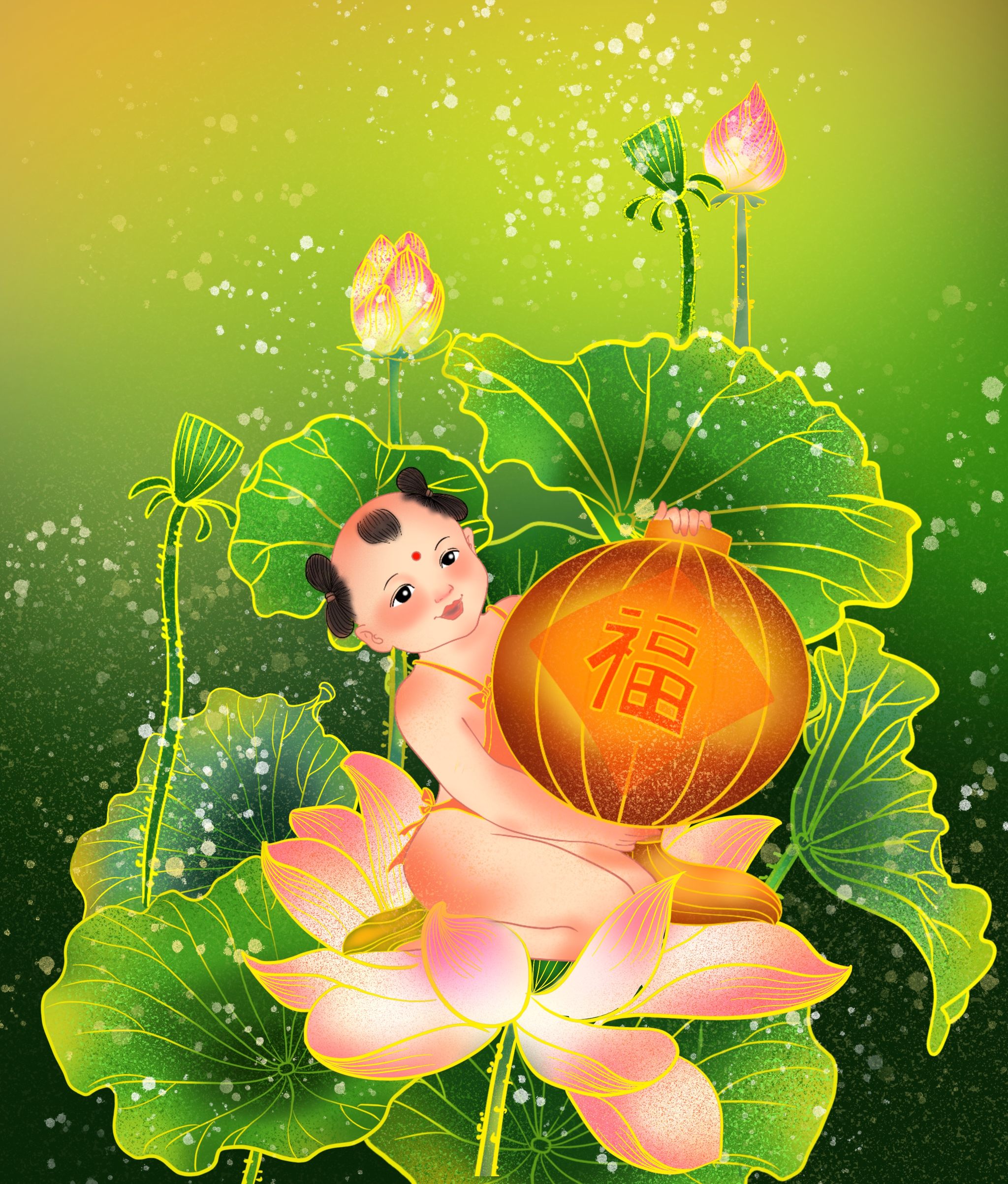 福娃荷花系列之一