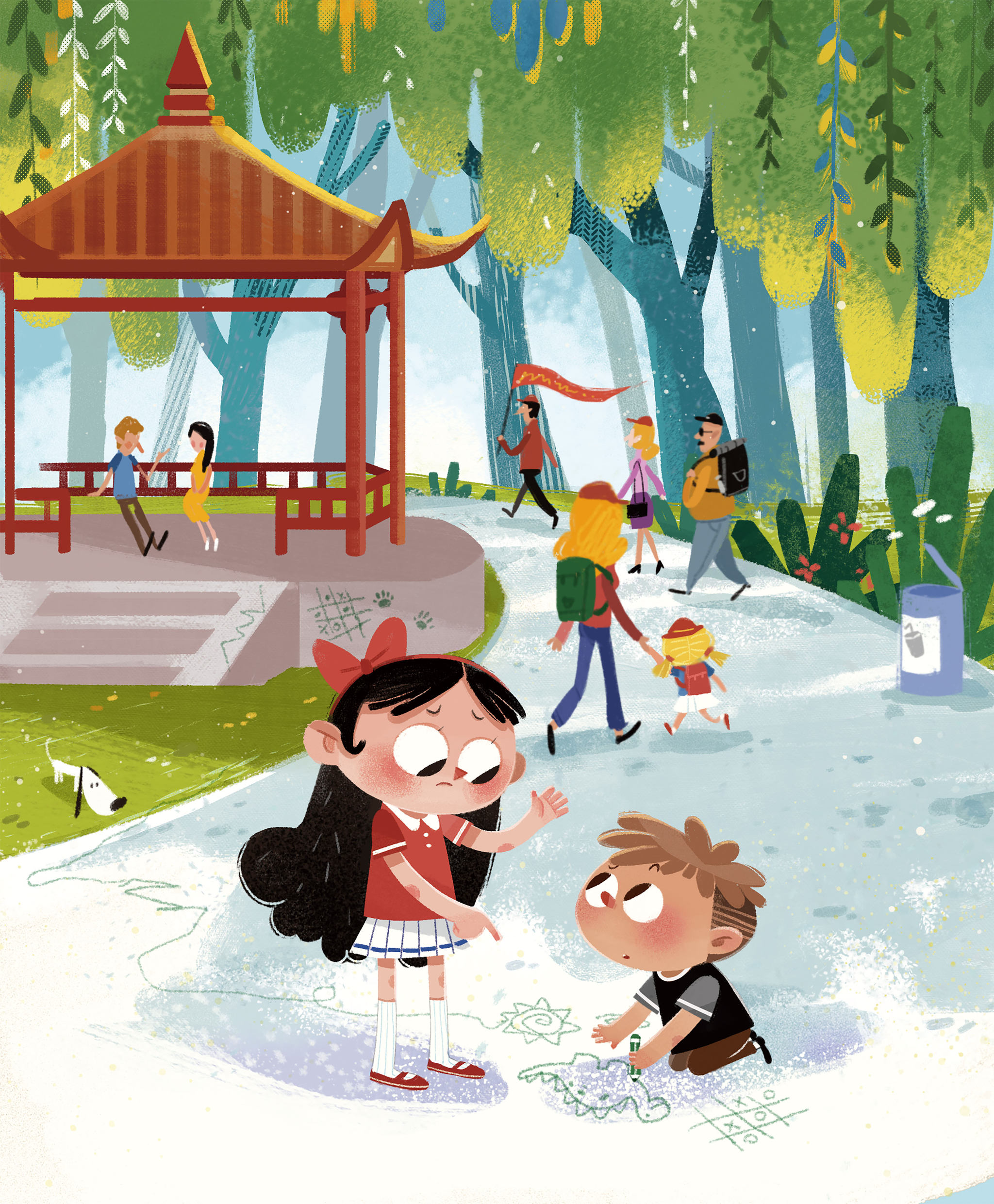 爱护公物 - 儿童插画师-momo - 原创作品 - 视觉中国(shijueme)