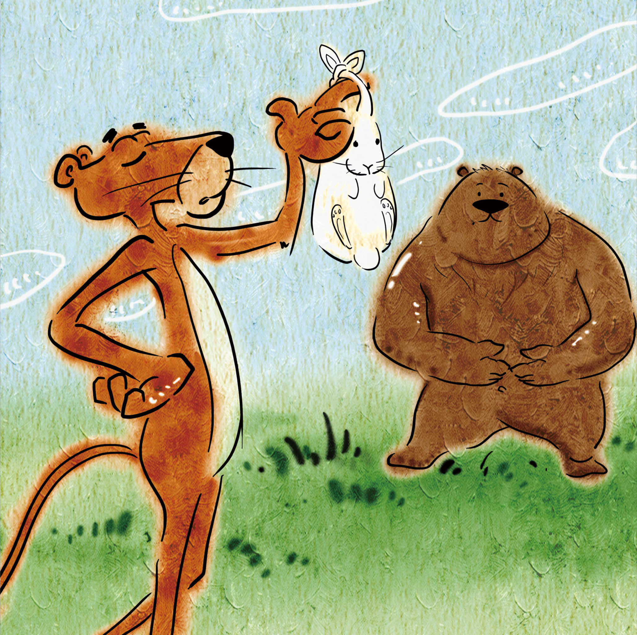 可爱儿童绘本插图一只熊的故事