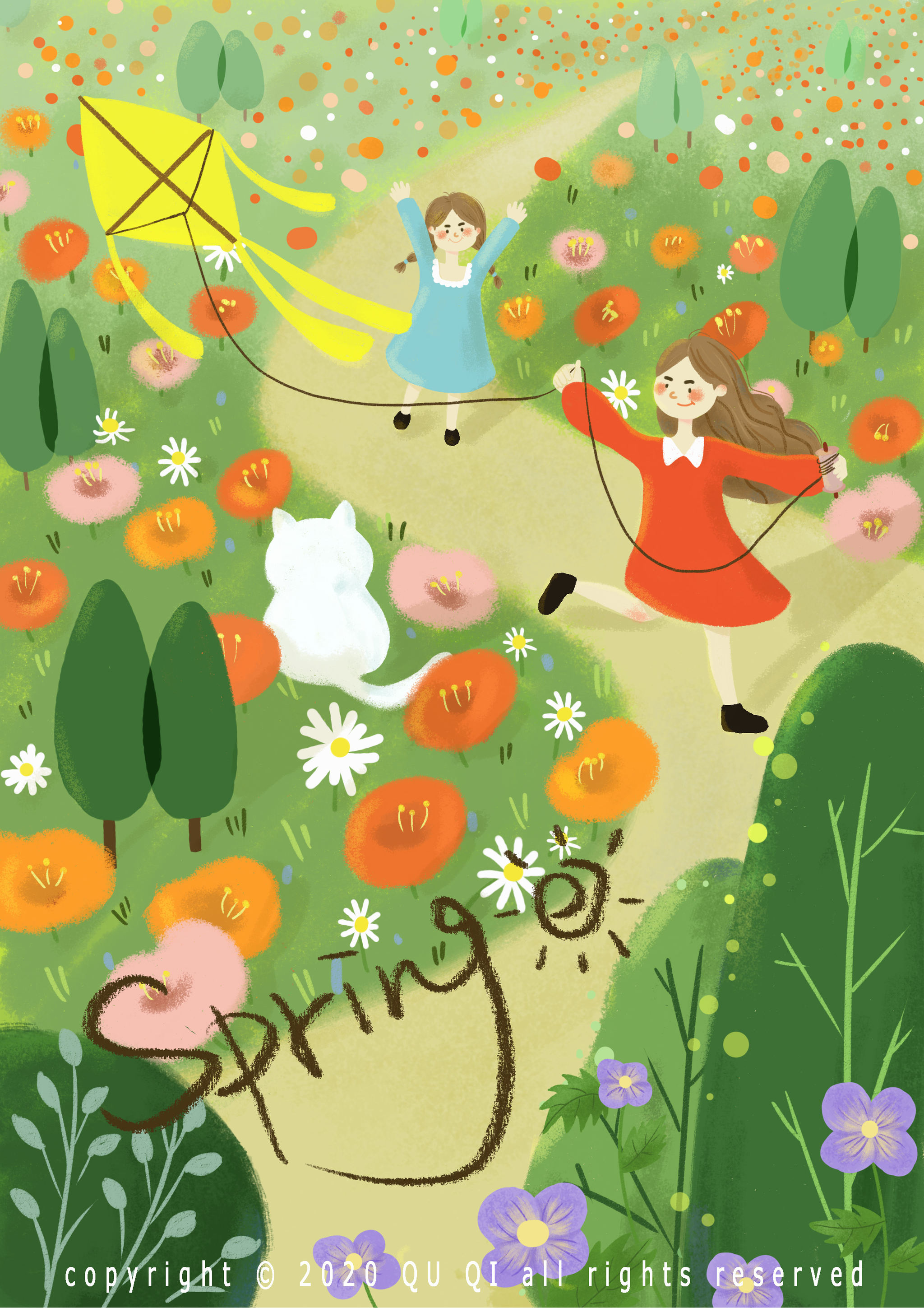 放风筝 - 曲奇quqi - 原创作品 - 视觉中国(shijueme)