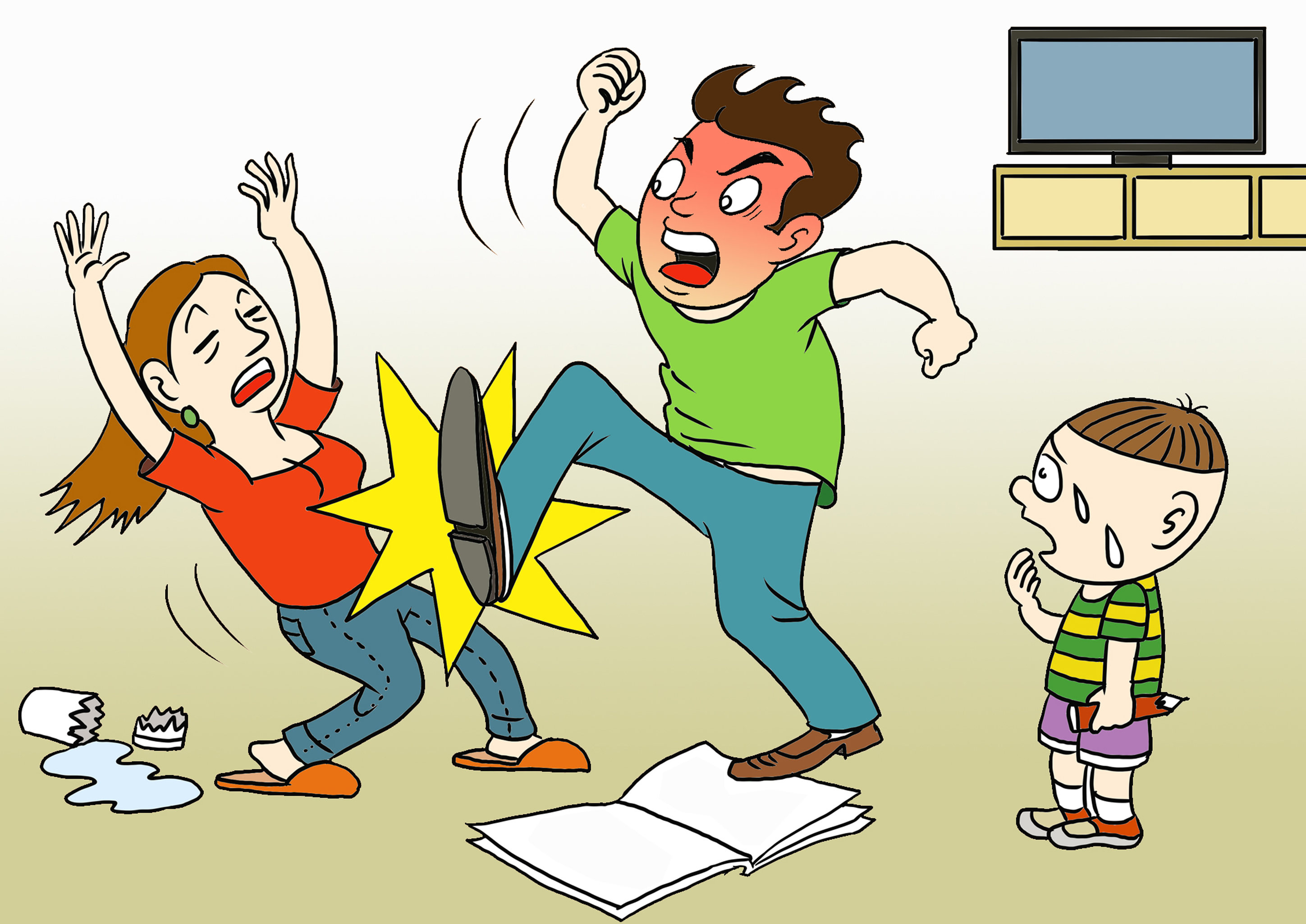 插画76家暴场景