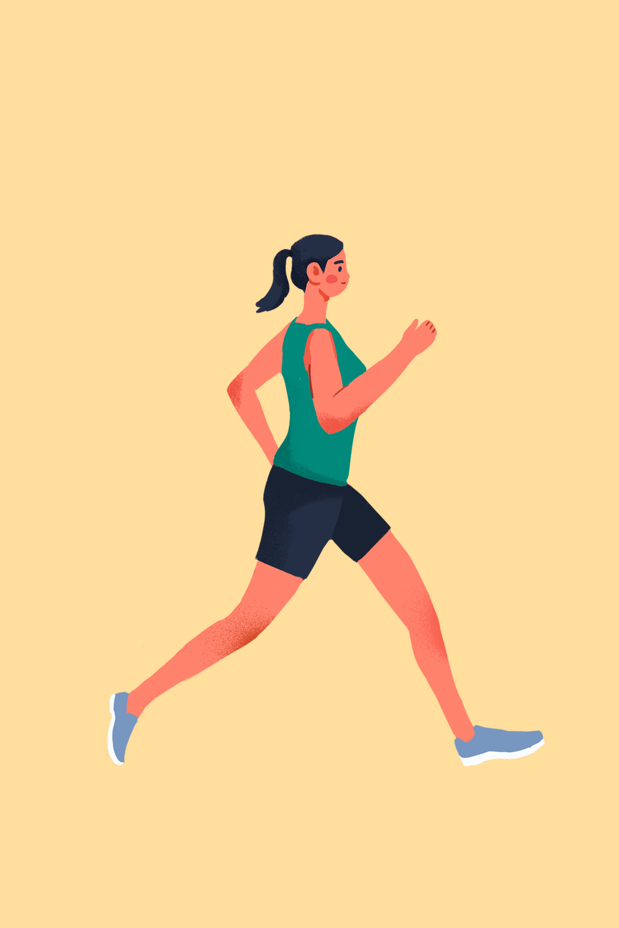 跑步健身的女孩