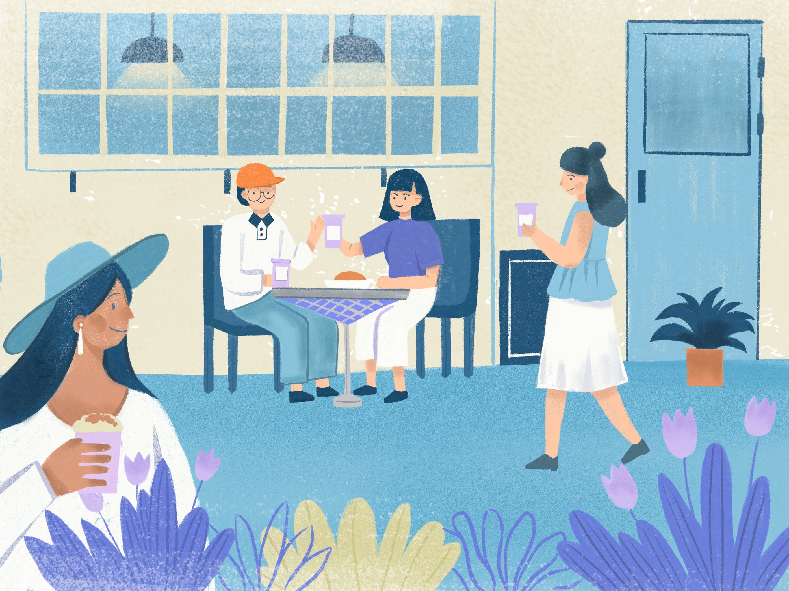 奶茶店 - 白色图腾 - 原创作品 - 视觉中国(shijueme)