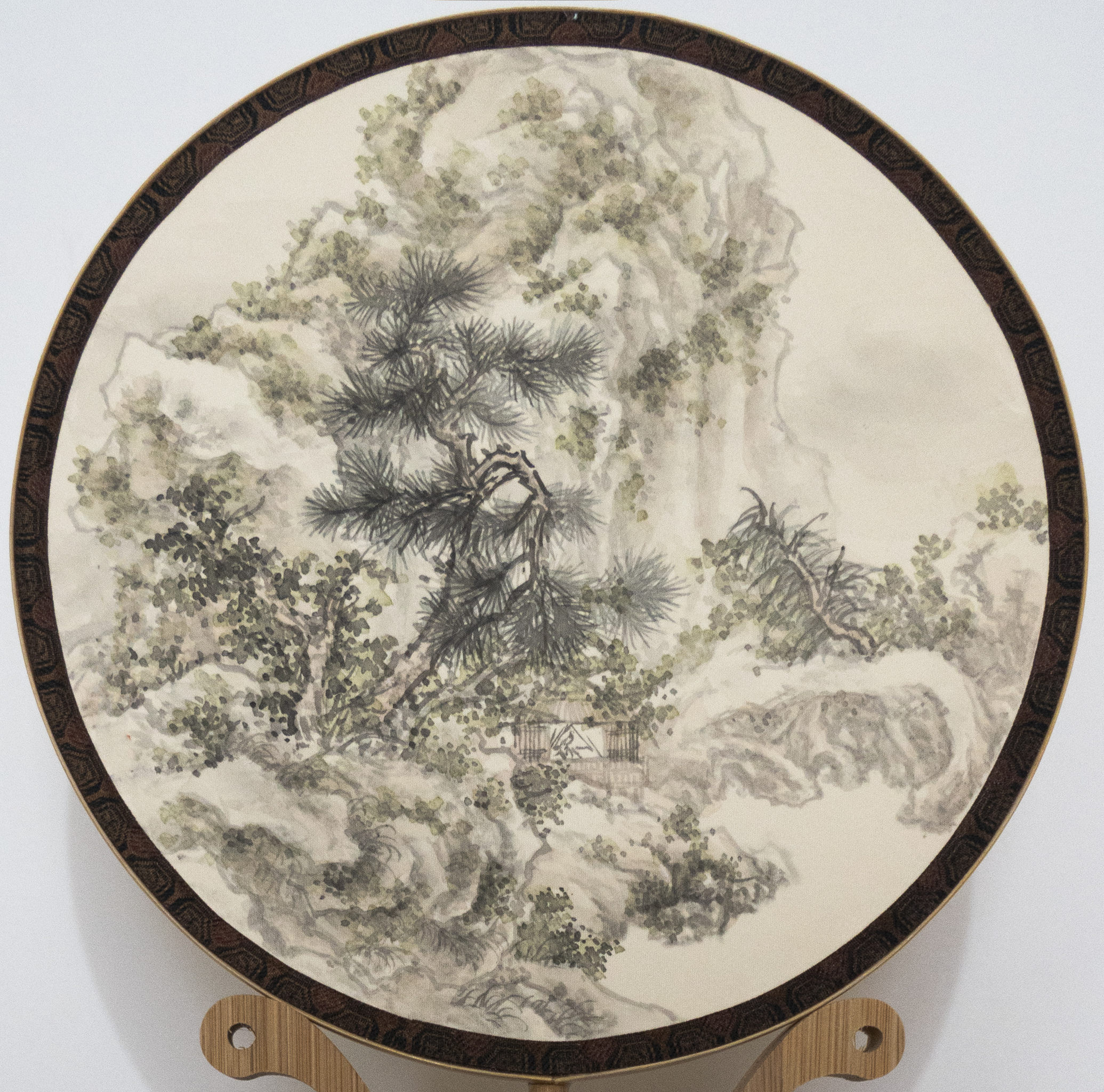 手绘国画宫扇团扇绢扇水墨山水扇面 - 董洁莹artstudio - 原创作品