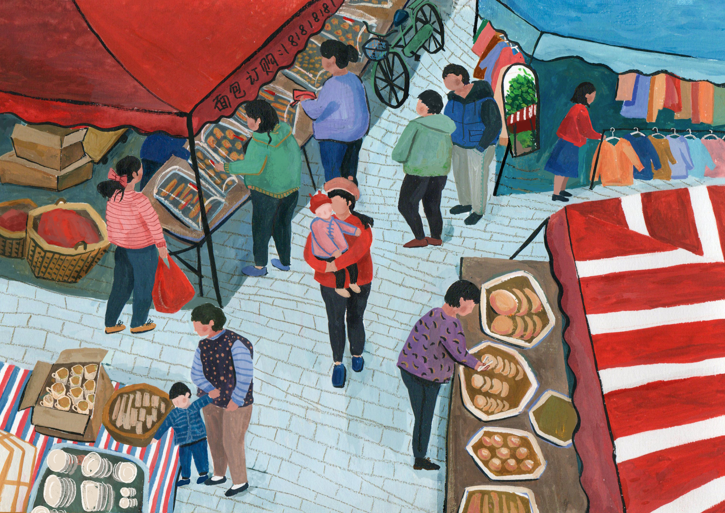 赶集日 - daliz达丽子 - 原创作品 - 视觉中国(shijueme)