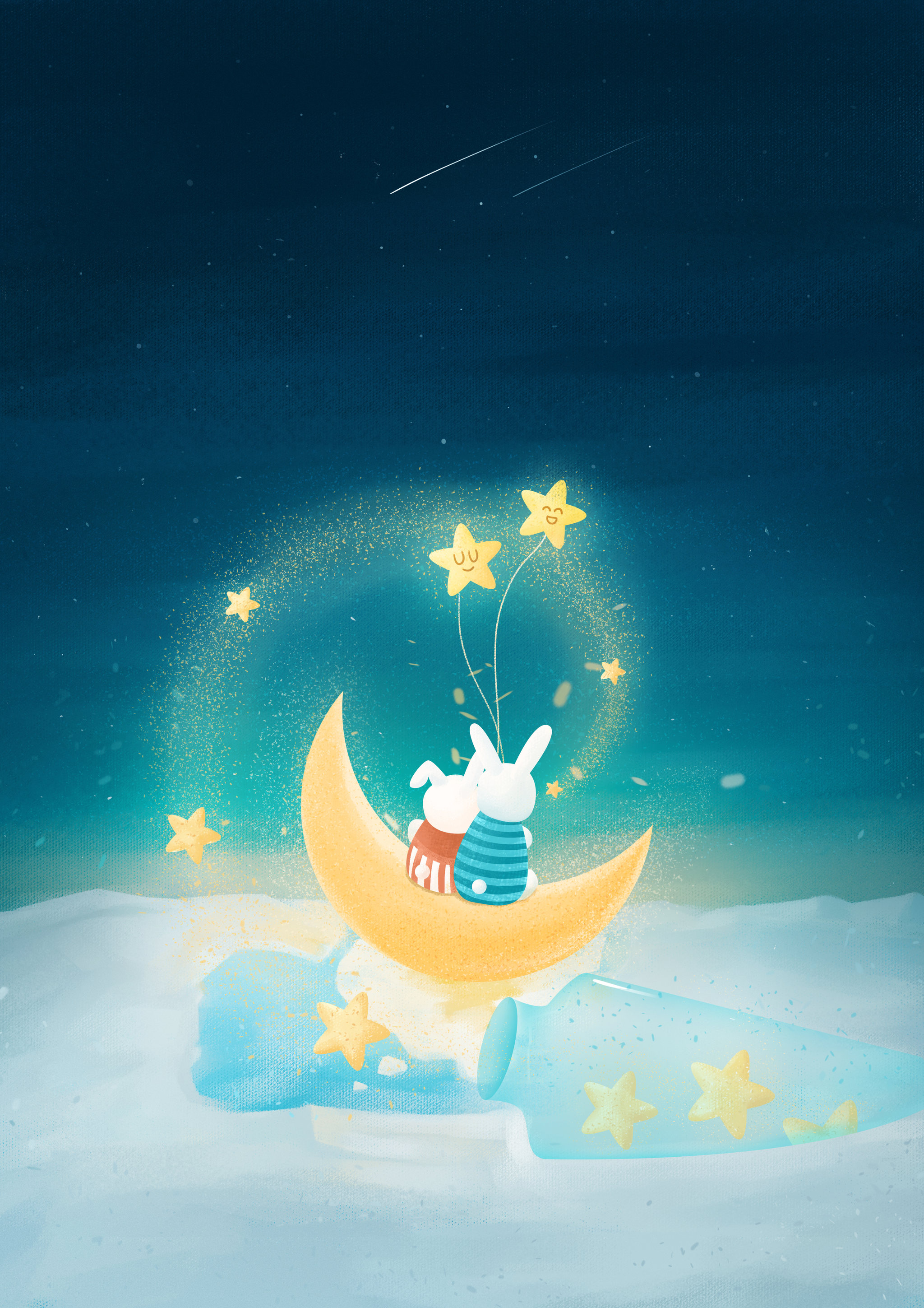 月亮上的兔子暗竖版