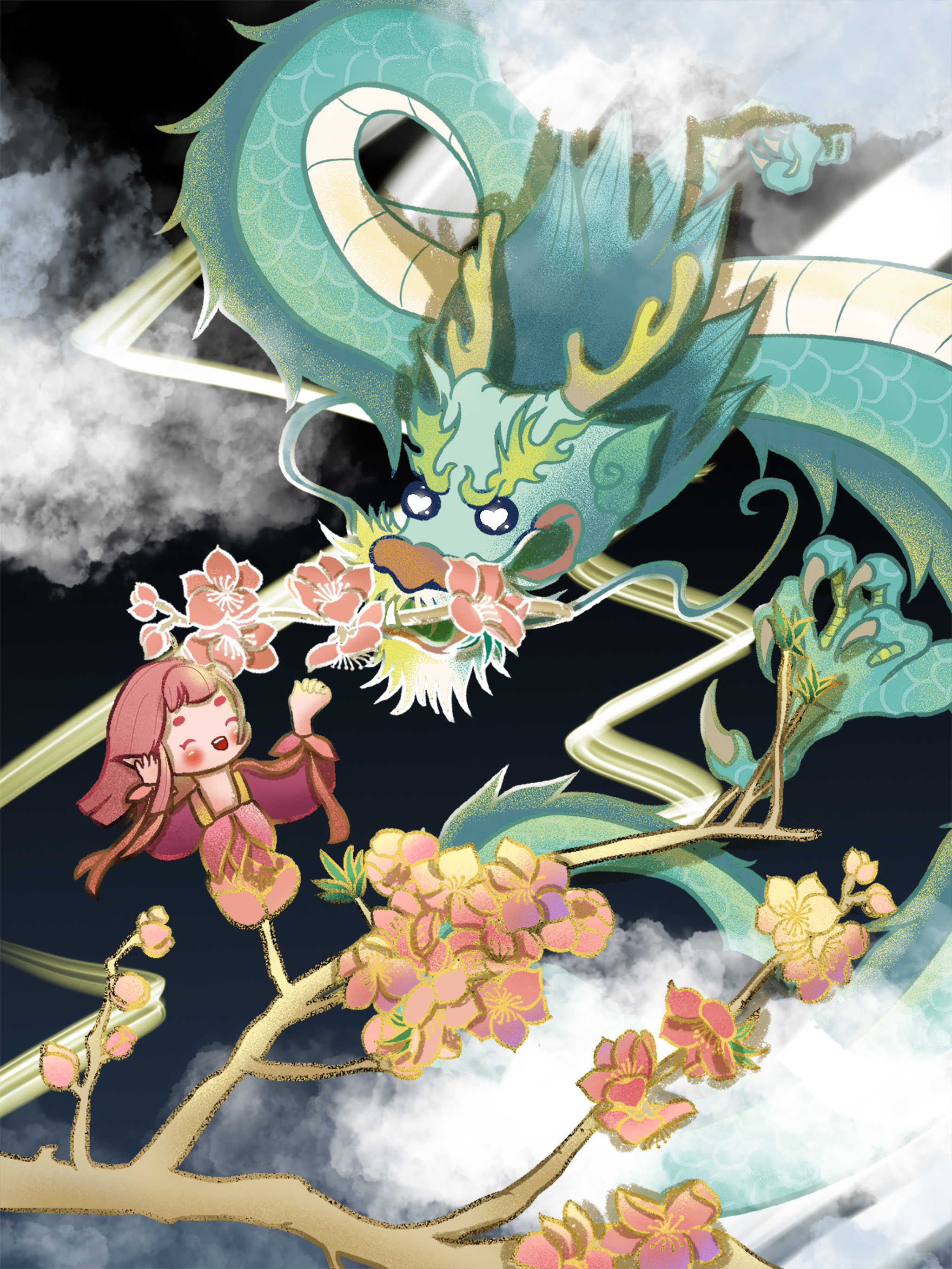 二十四节气q版卡通插画之惊蛰