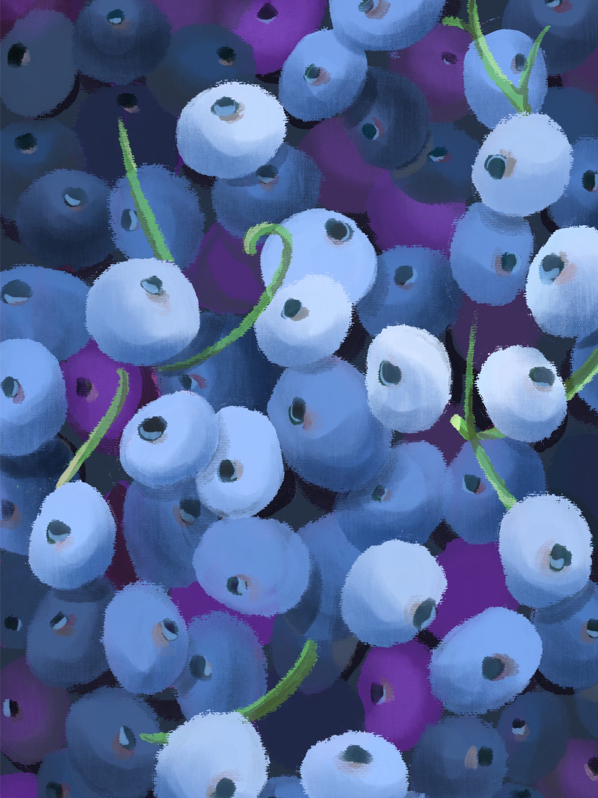 蔬菜水果系列-蓝莓 - mozewu - 原创作品 - 视觉中国(shijueme)