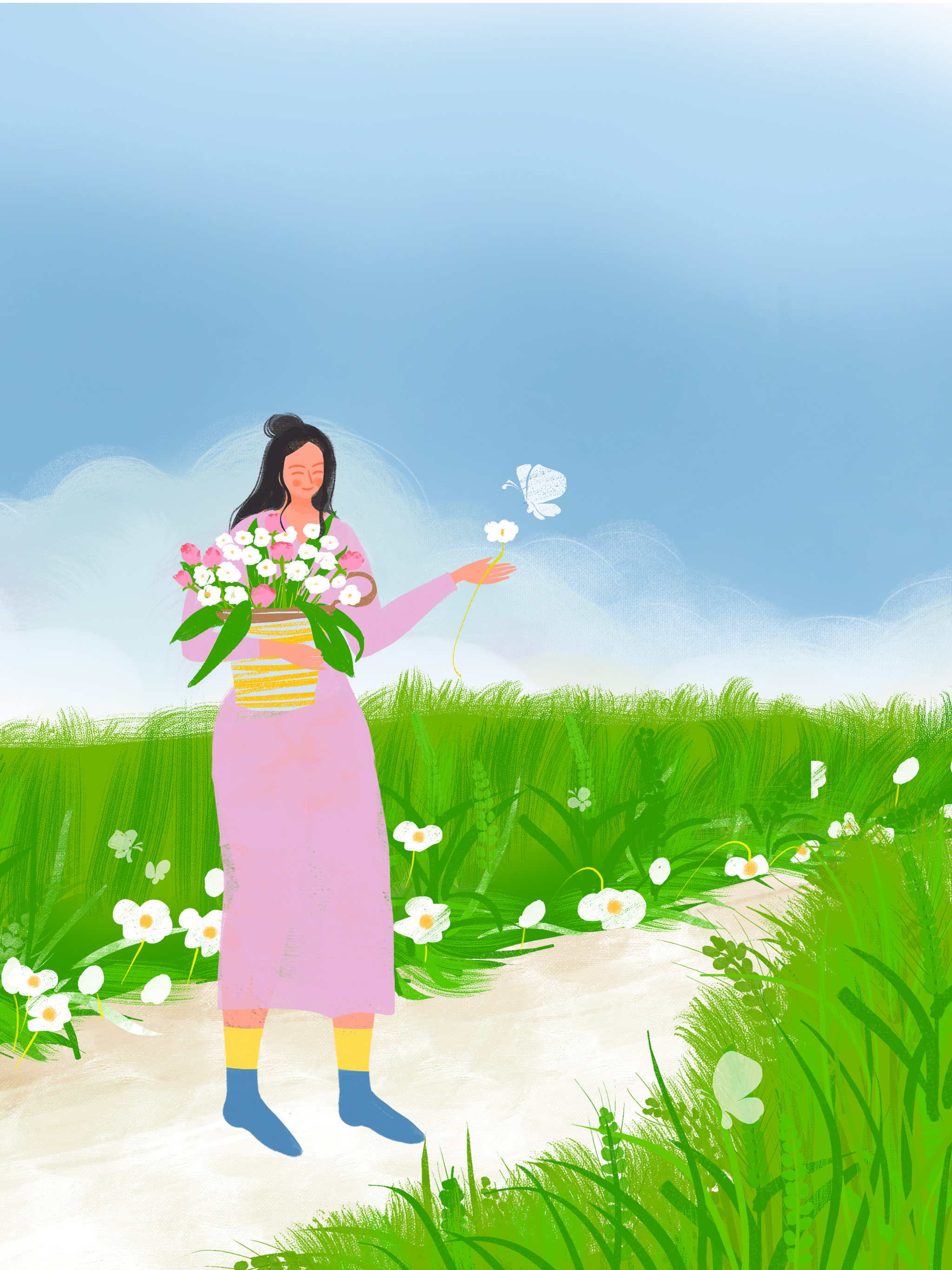 清新春游插画 - 春木芽 - 原创作品 - 视觉中国(shijueme)